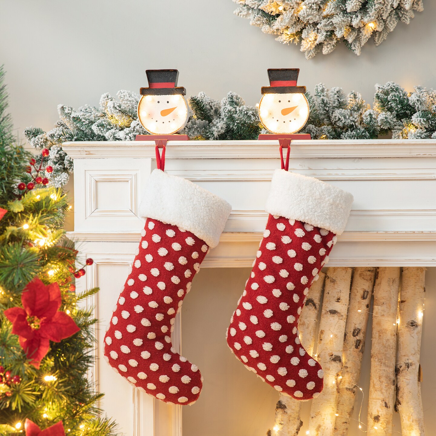 Marquee LED Tree/Snowman Head Stocking Holder
