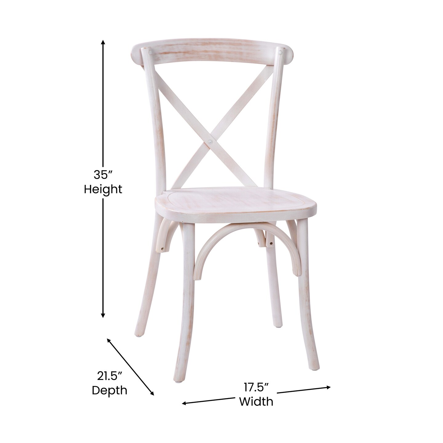 Merrick Lane Bardstown X-Back Bistro Style Wooden High Back Dining Chair
