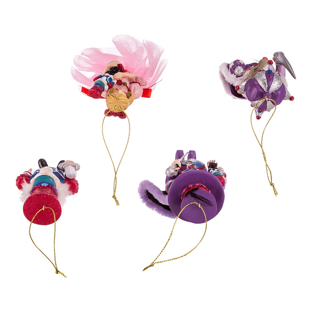 Kurt Adler 5.25-Inch Nutcracker Suite Ornament Set, 4 Piece Set