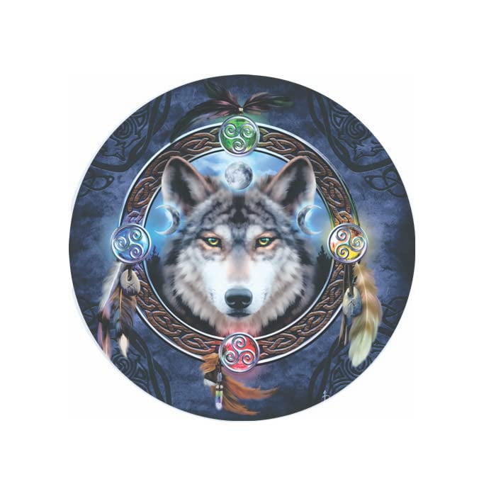 Wolf Guide Ceramic Car Coaster Set 2.56&#x22; (2 Pack)