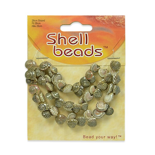 Spotted Mud Shell Beads - 26 pcs.