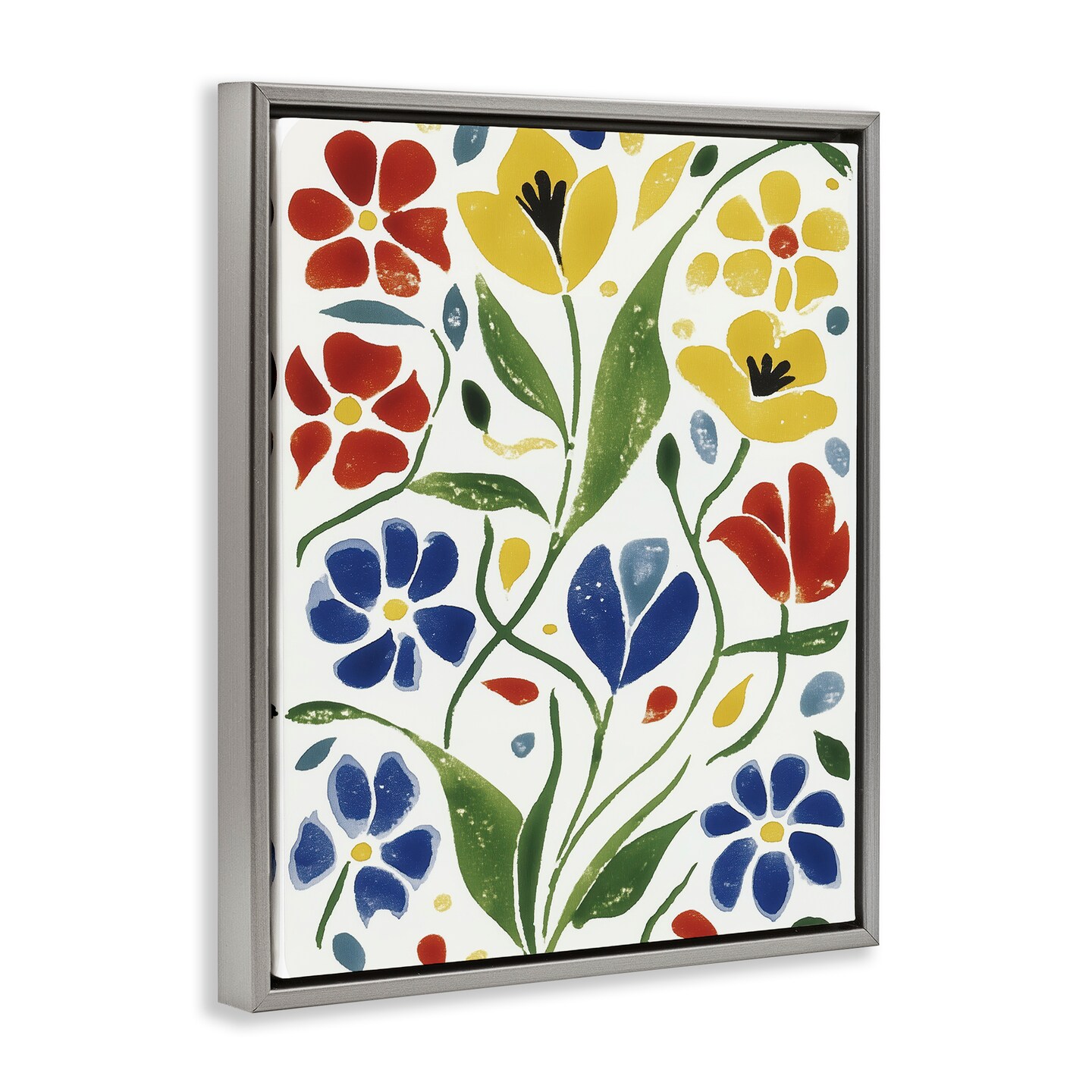 Stupell Industries Scandinavian Garden Flowers Floating Frame, design by Annabelle Hall