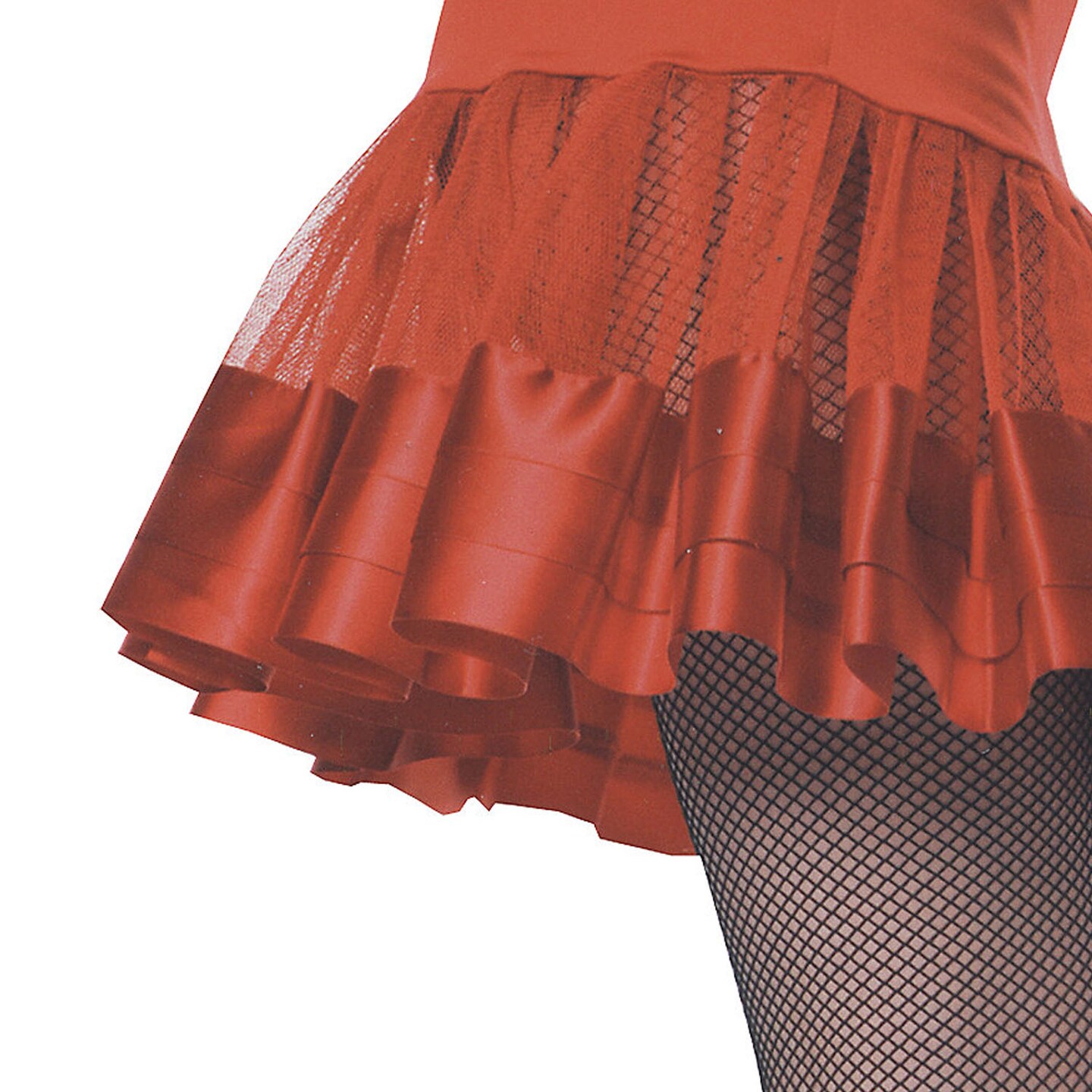 Red Ribbon Petticoat Net Fabric for Costumes and Dressmaking