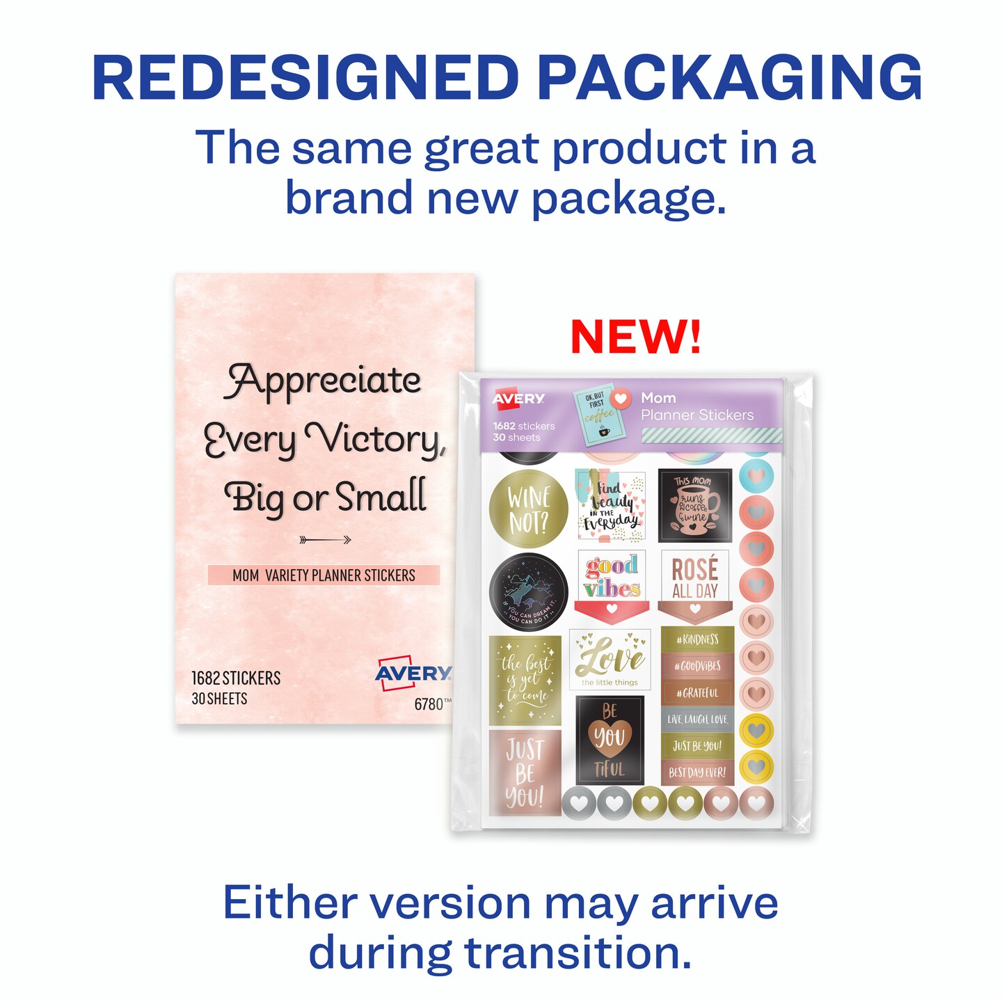 Avery Mom Planner Stickers Pack, 1,682 Stickers, Calendar Stickers, Decorate Planners and Journals (6780)