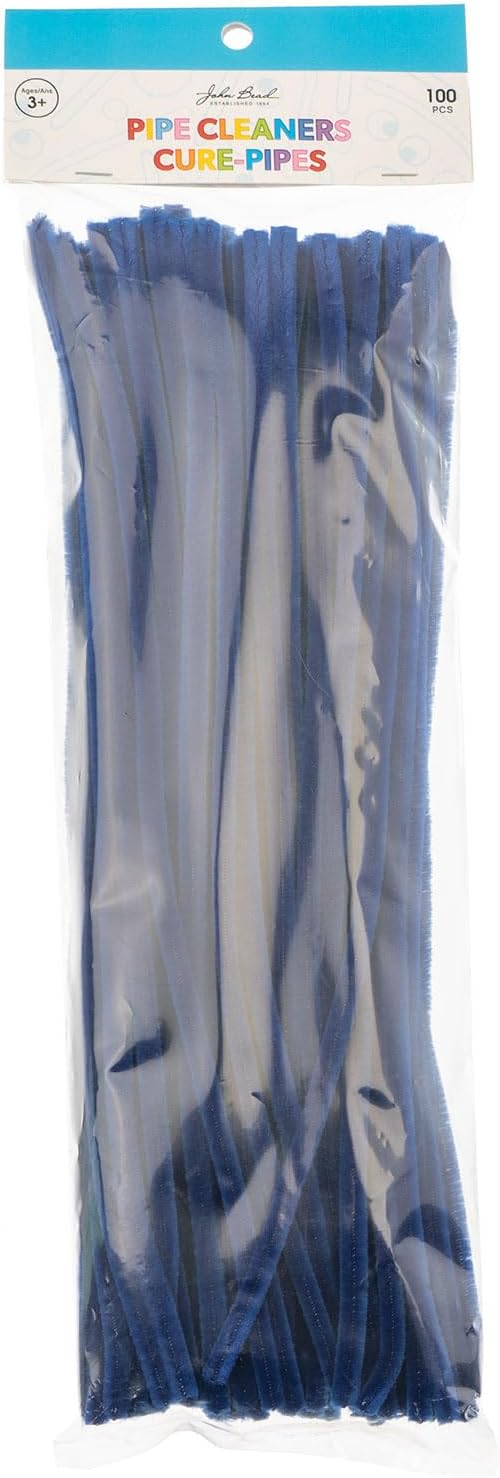 John Bead 12in x 6mm Chenille Pipe Cleaners, 100pcs