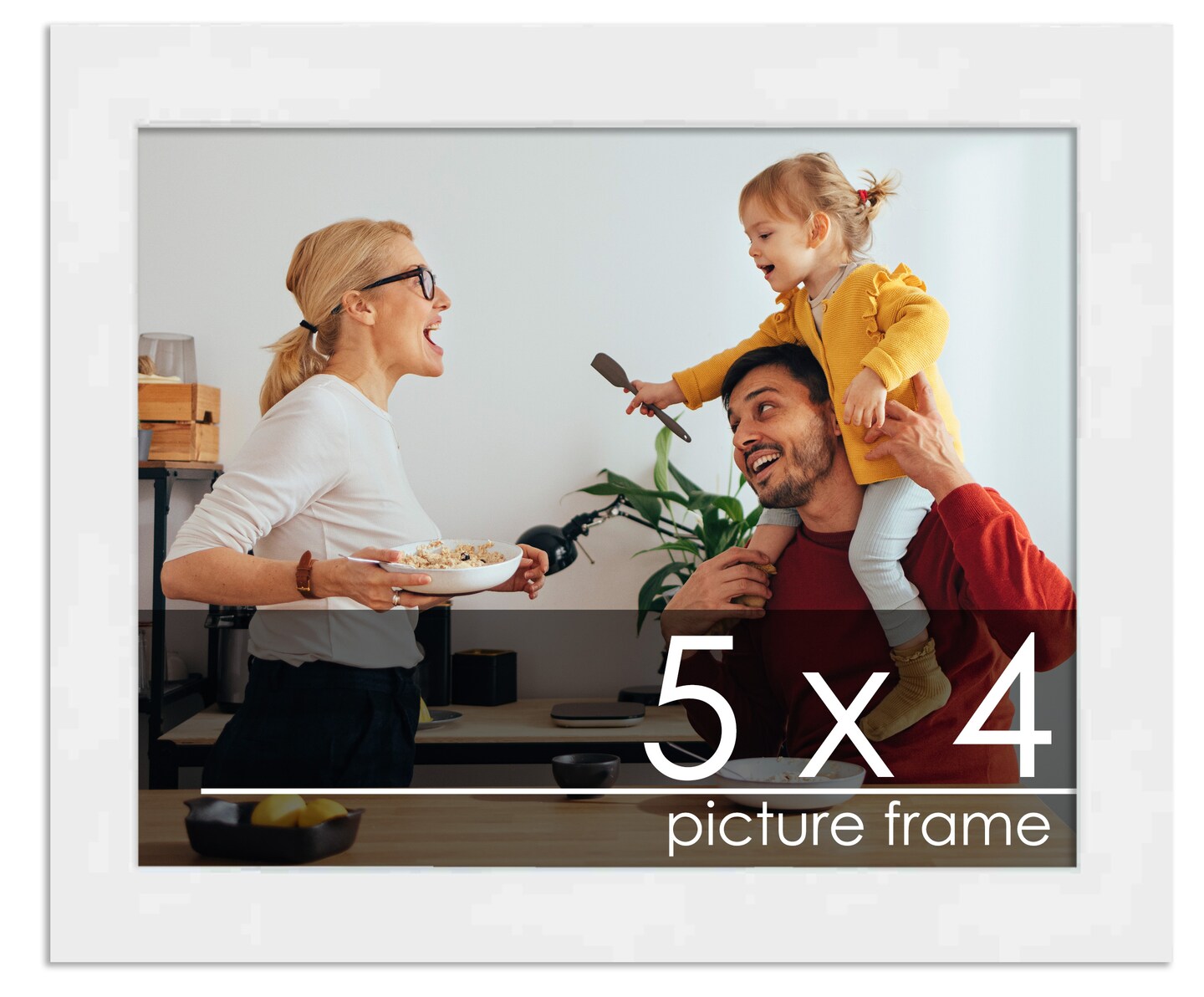 5x4 Solid Wood Picture Frame with UV-Resistant Acrylic &#x26; Acid-Free Backing, Available in 6 Finishes: Matte Black, Matte White, Metallic Bronze, Silver, Natural Wood Grain &#x26; Mahogany