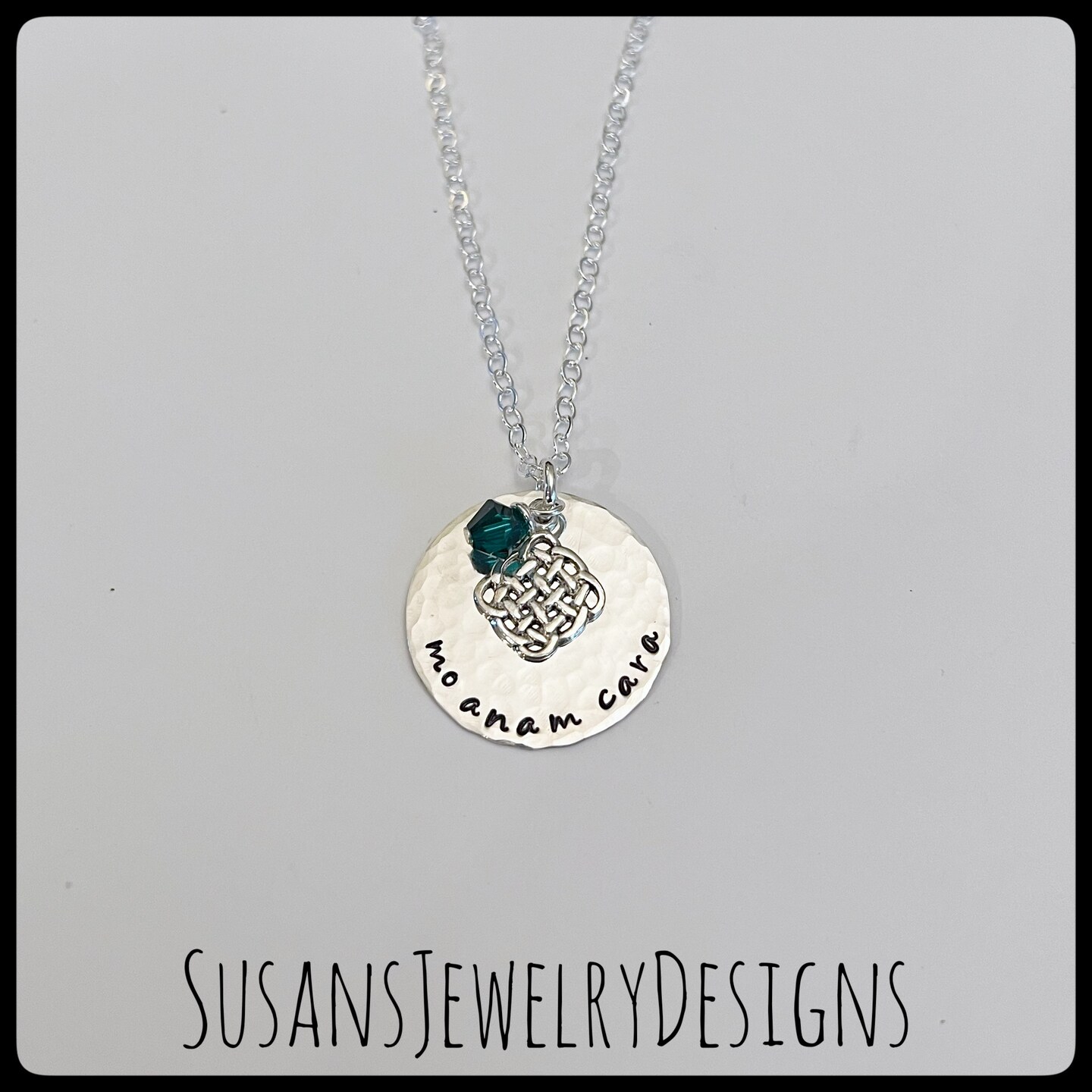 Mo anam cara necklace, Celtic jewelry, sterling silver pendant