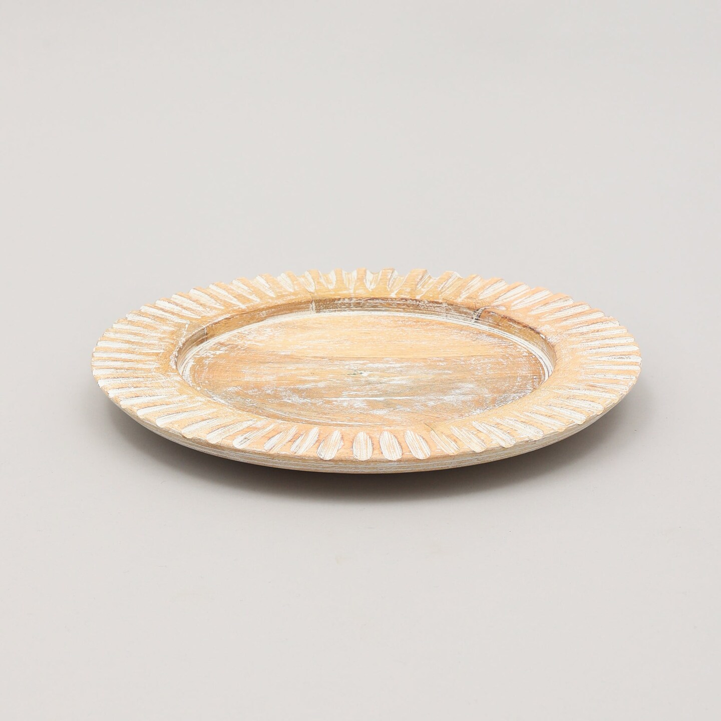 Handcrafted Natural Wood Charger Plate &#x2013; Eco-Friendly, 13&#x201D;
