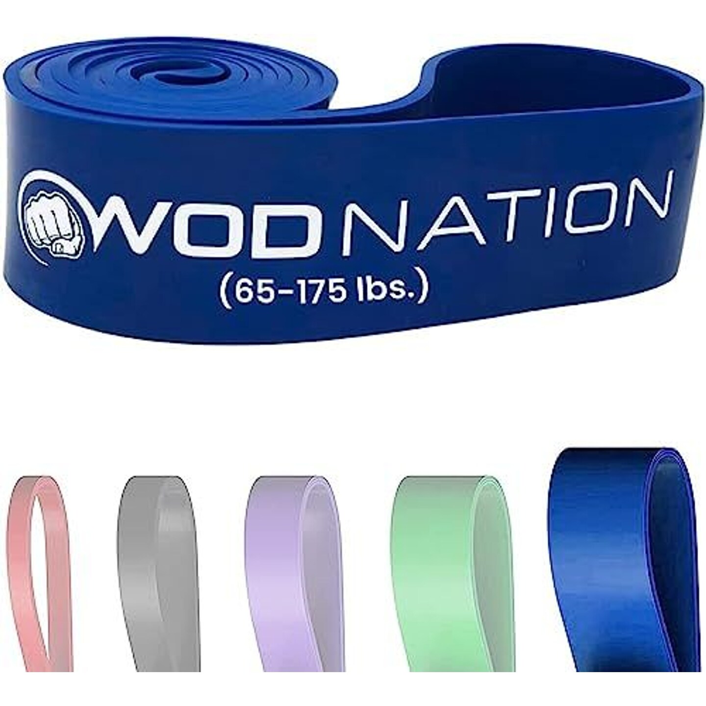 Single Pull Up Assistance Band (65 - 175lbs Blue Band) - Best for Pullup Assist, Chin Ups, Resistance Bands Exercise, Stretch, Mobility Work &#x26; Serious Fitness - 41 inch Straps
