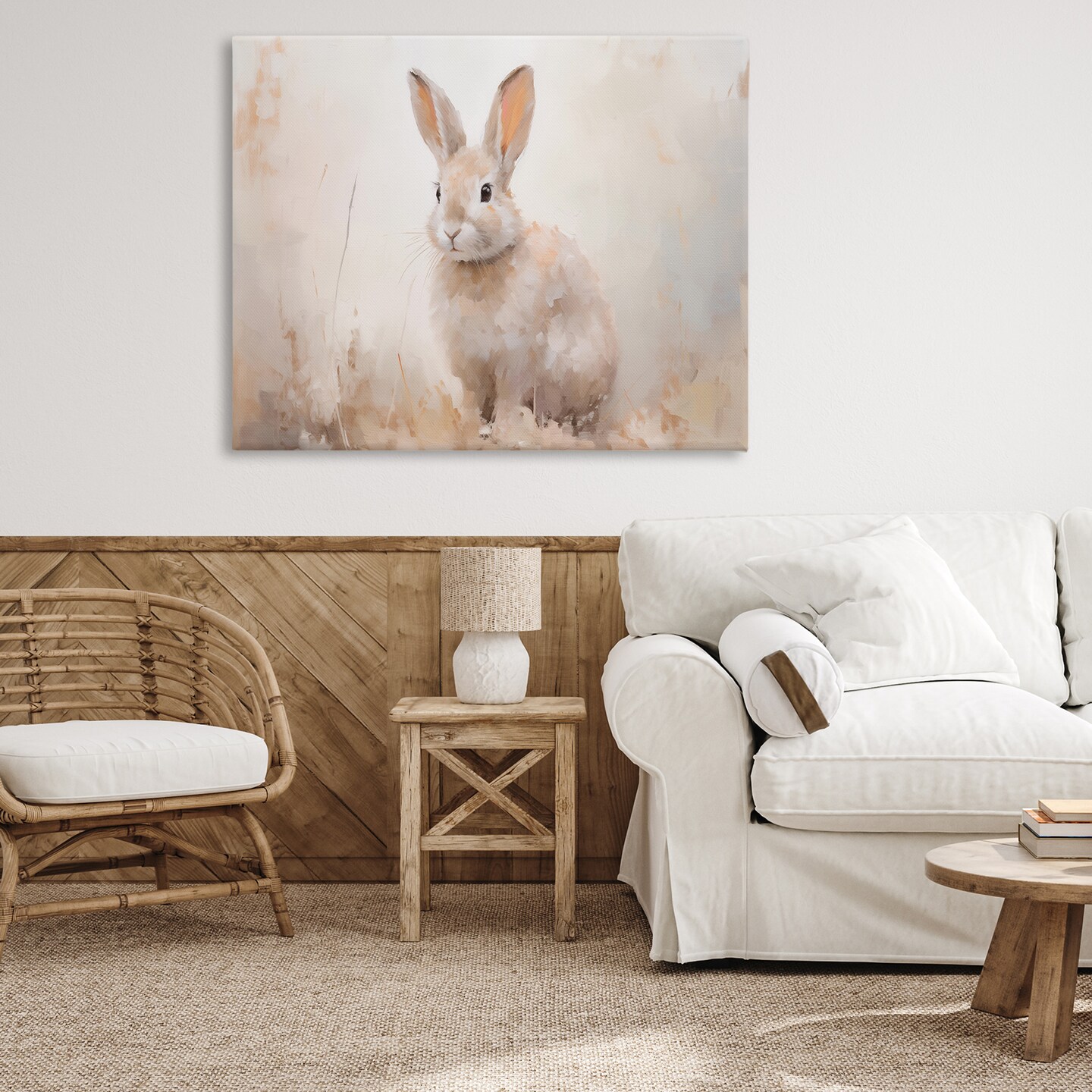 Stupell Industries Brushed Brown Bunny Canvas Wall Art Design by Arlington Prints