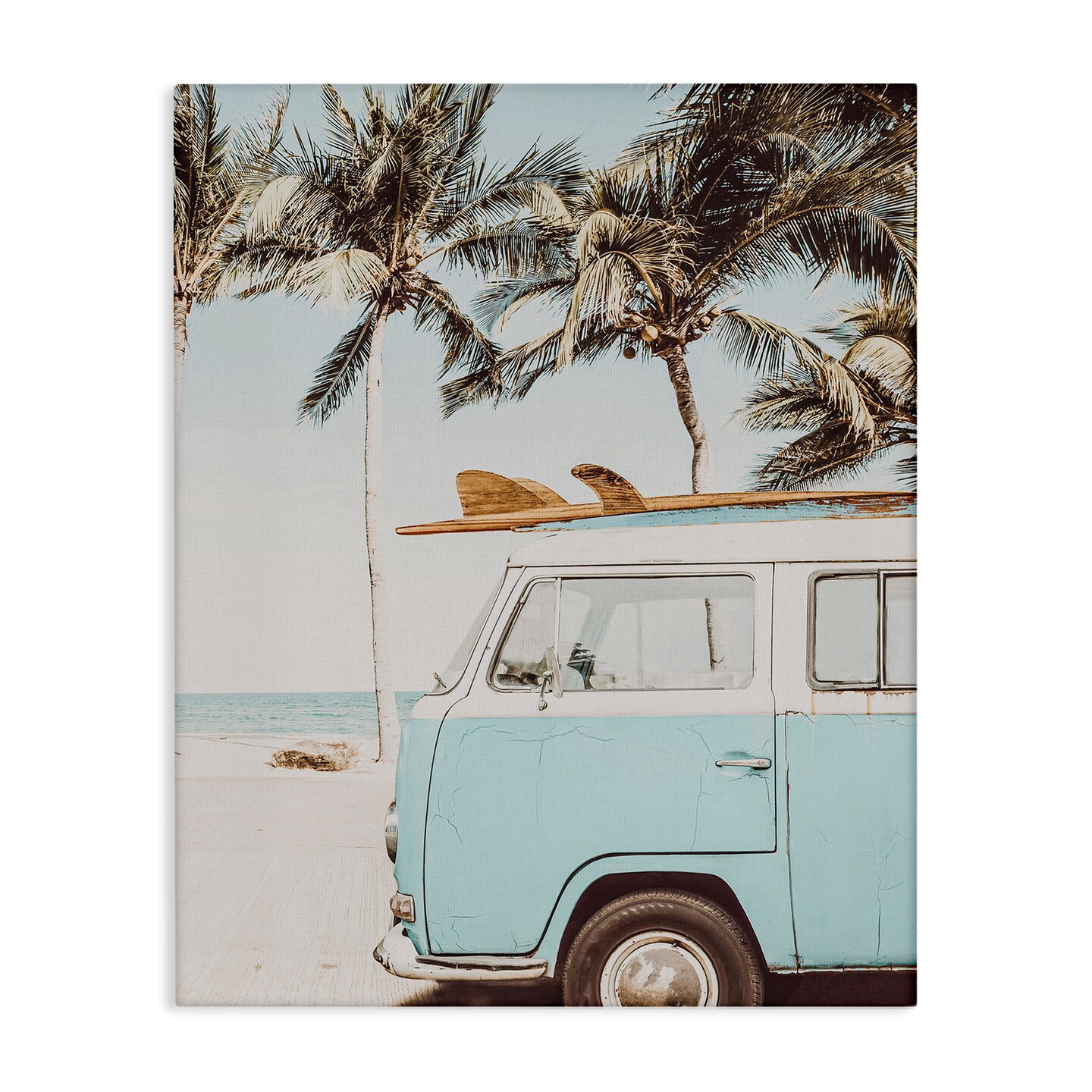 Stupell Industries Retro Surfboard &#x26; Van Canvas Wall Art Design by LSR Design Studio