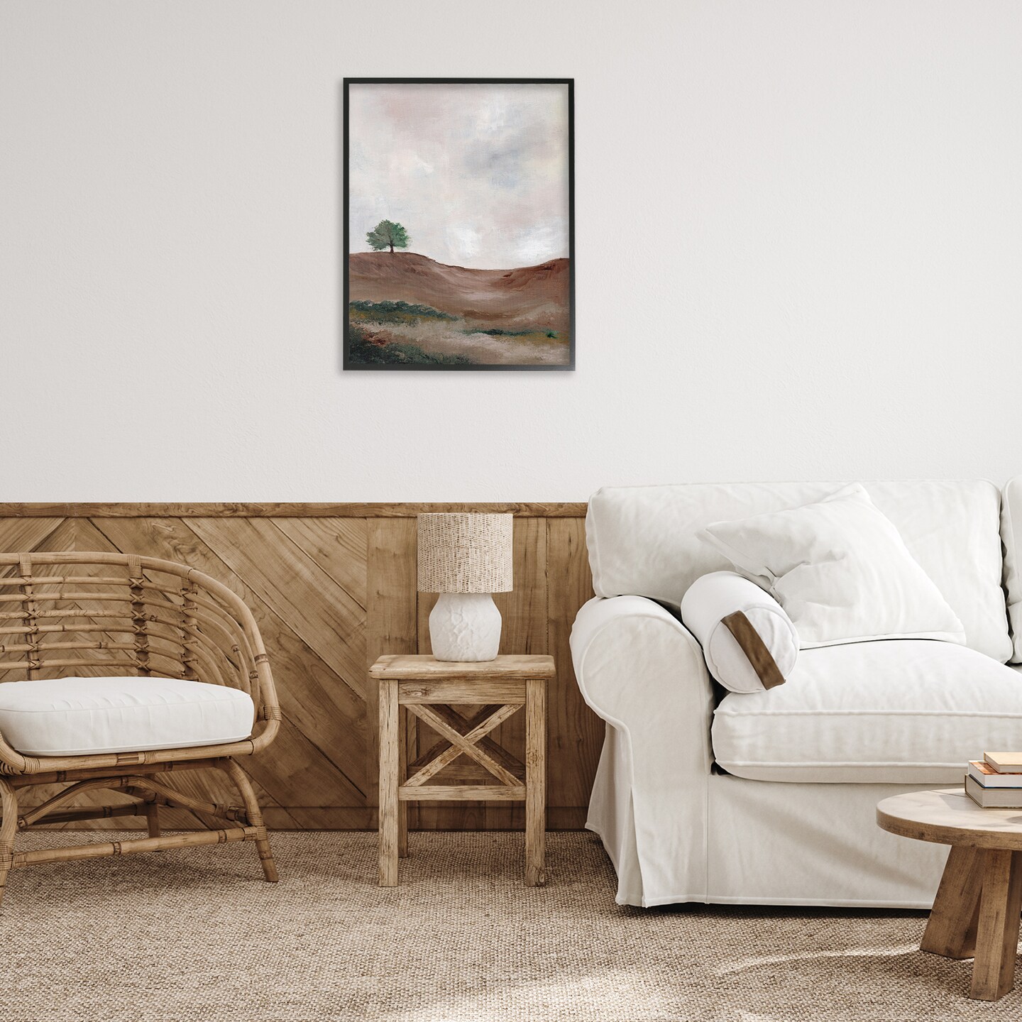Stupell Industries Curving Desert Hill Framed Giclee Wall Art Design by Nikita Jariwala