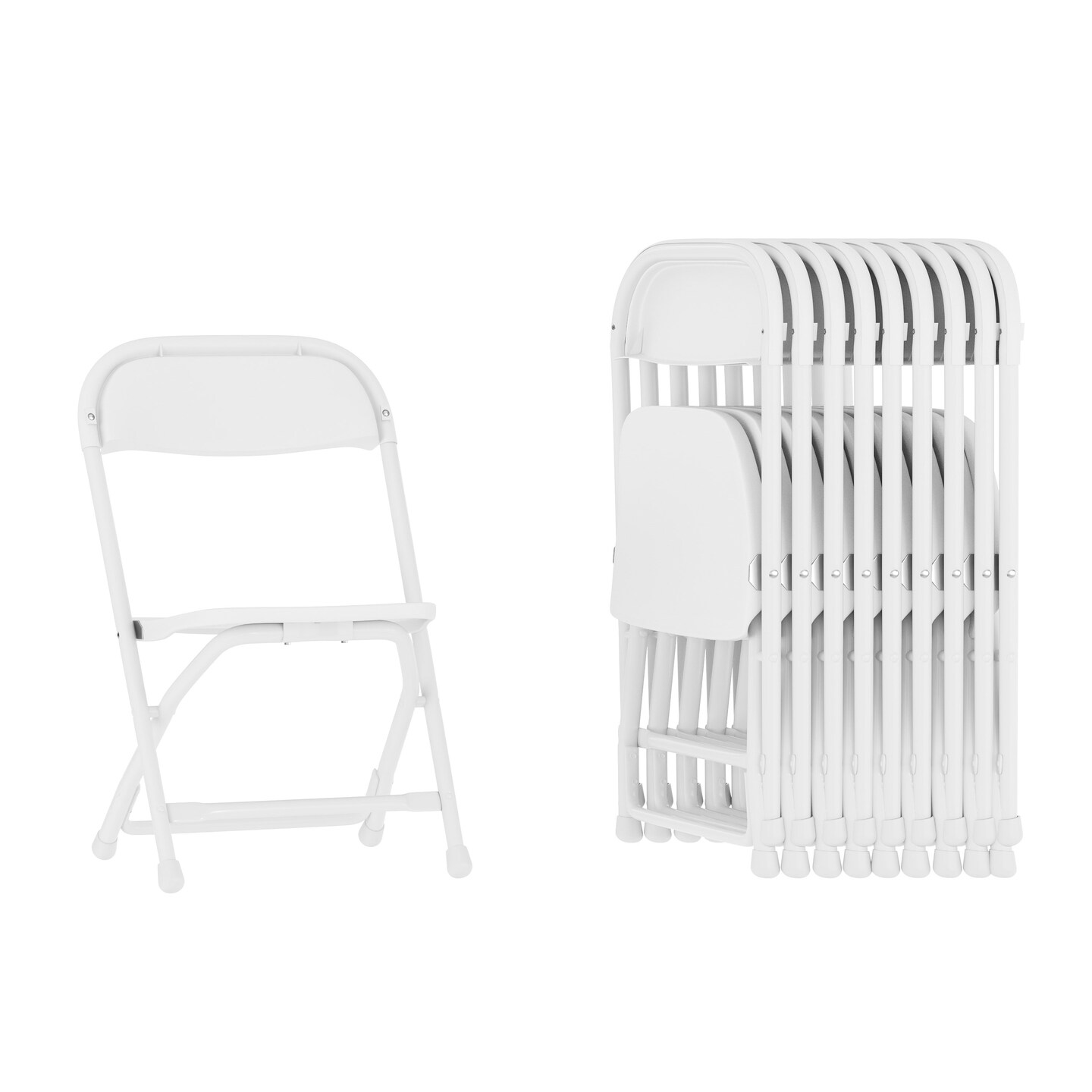 Emma and Oliver 10 Pack Kids Plastic Folding Chair Daycare Home School Furniture