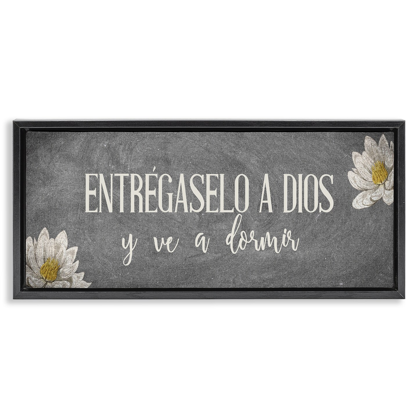Stupell Industries Entrégaselo a Dios y Descansa Framed Floater Canvas Wall Art