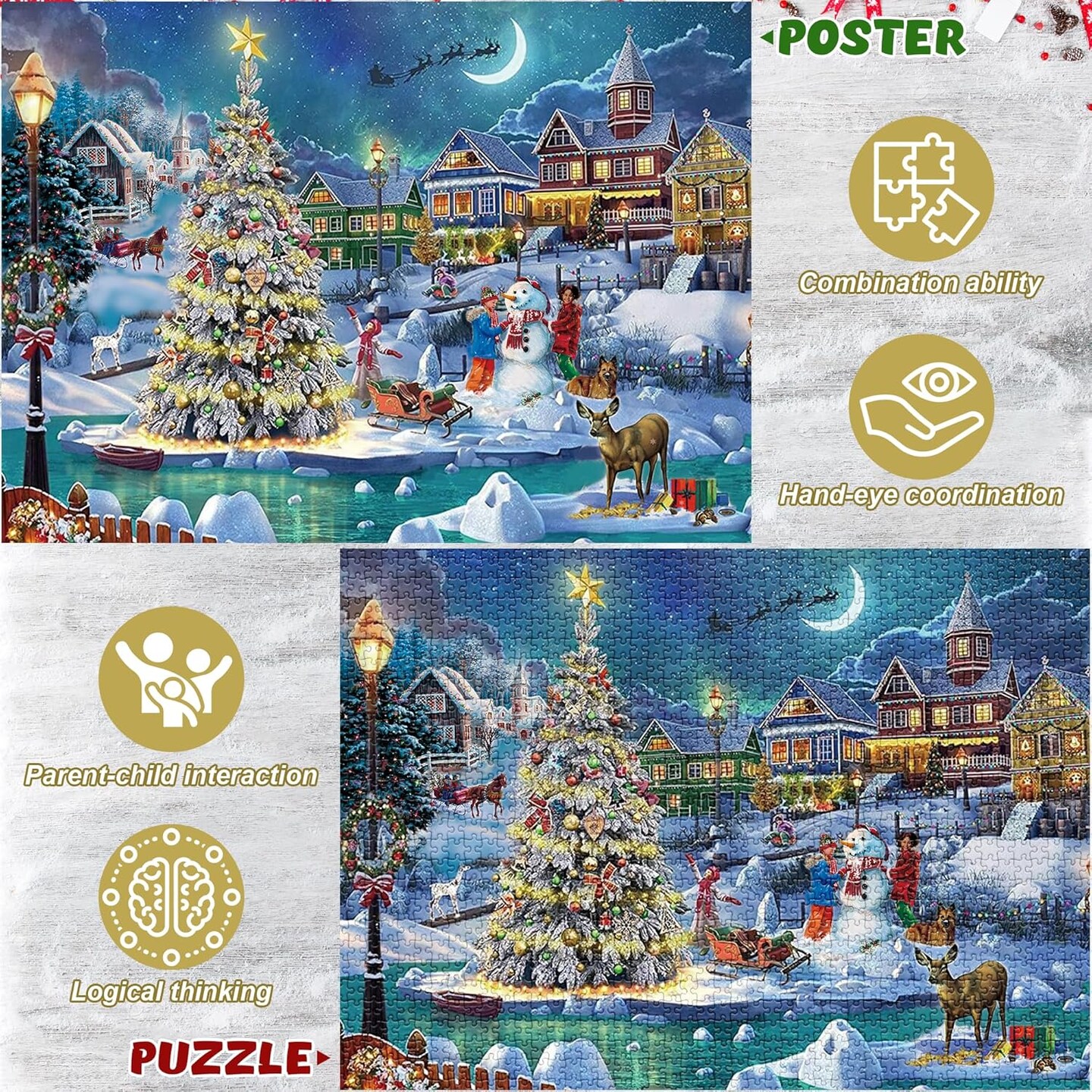 Advent Calendar Christmas 1008 Pieces Jigsaw Puzzle