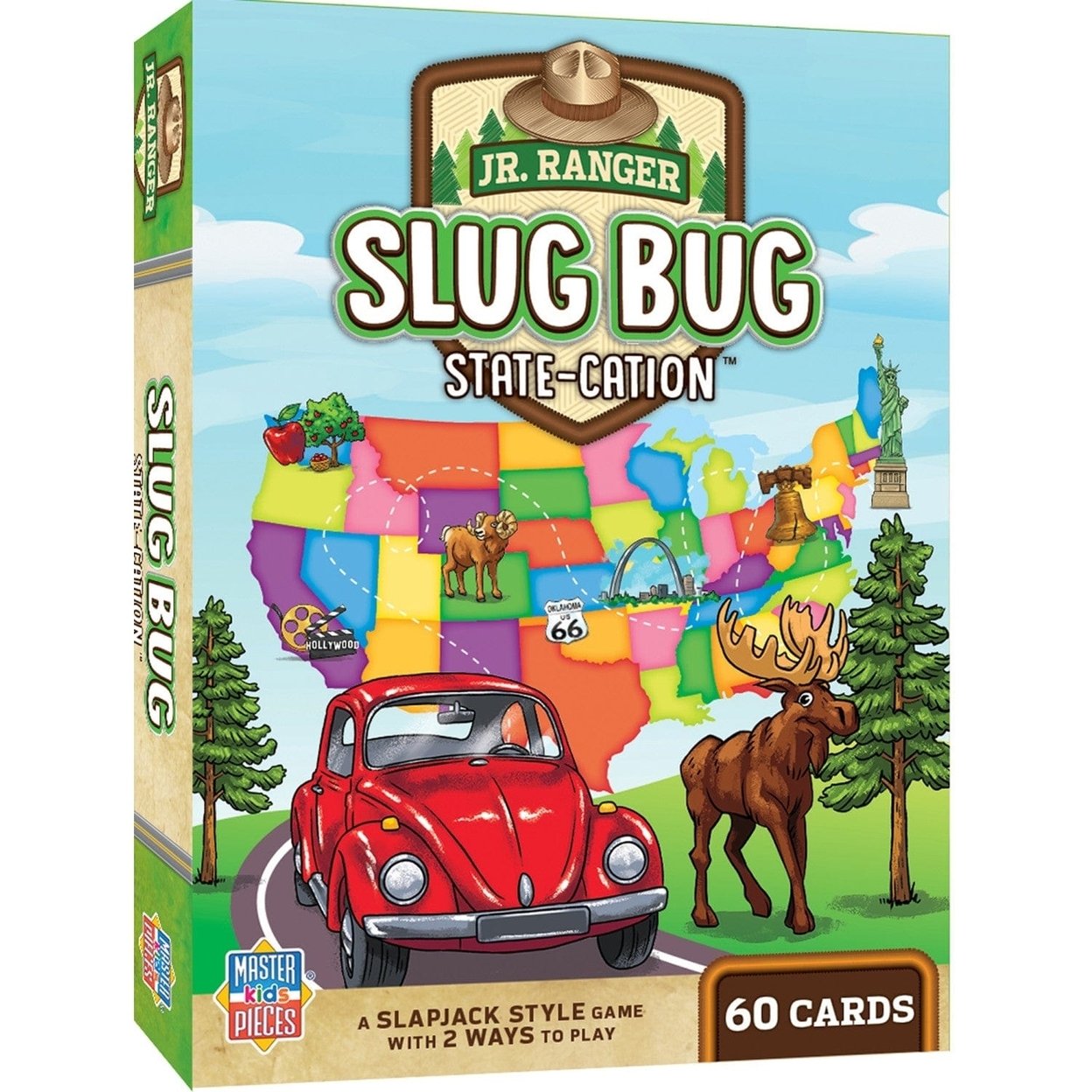 Masterpieces Slug Bug State-Cation Card Game Usa Geography Kids Family Fun