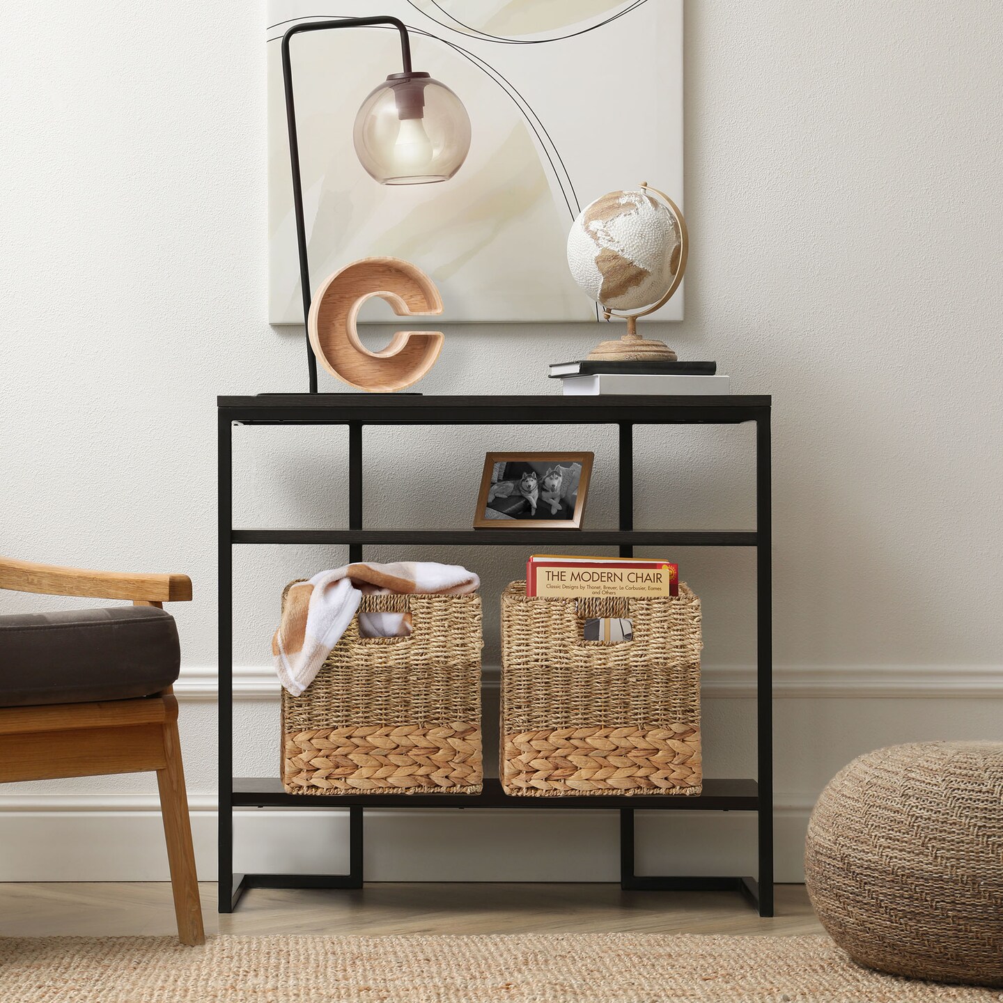 Casafield 12" x 12" Water Hyacinth Storage Baskets, Collapsible Cube Organizers, Woven Bins for Bathroom, Bedroom, Laundry, Pantry, Shelves