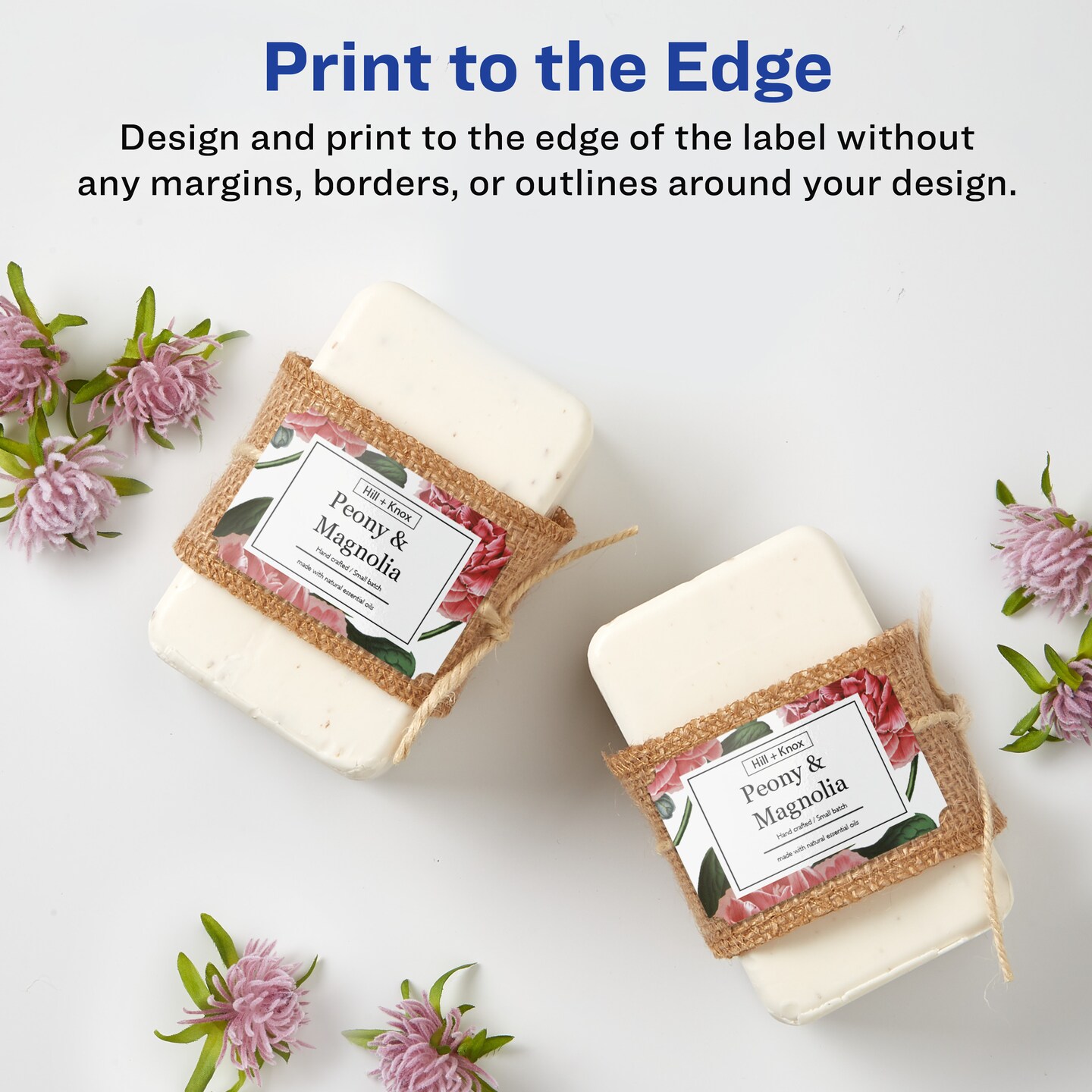 Avery Glossy White Rectangle Scalloped Labels with Sure Feed, 2" x 3"