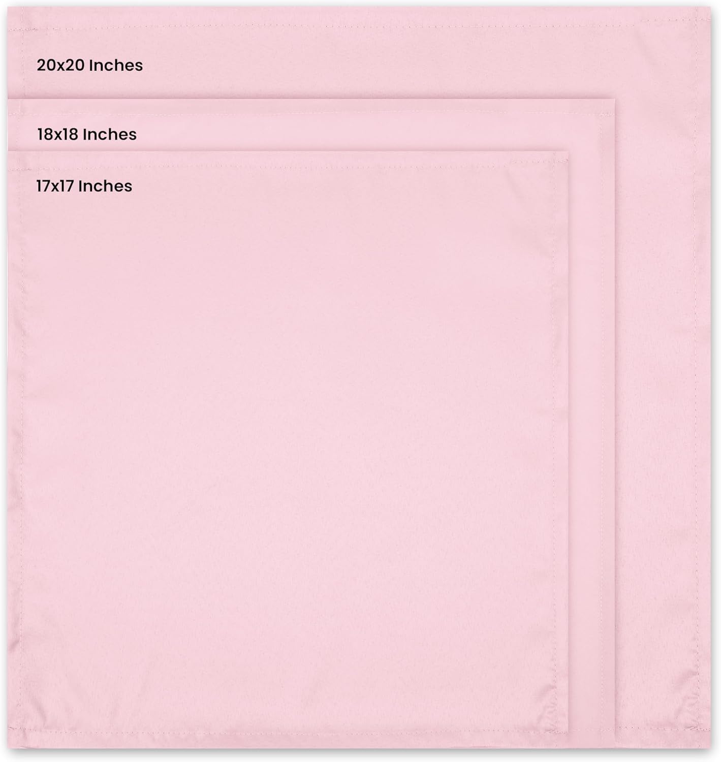 Pink Cloth Napkins (12 Pack, 20x20 Inches), Ideal Dinner Napkins for Party, Wedding and Lunch/Dinner