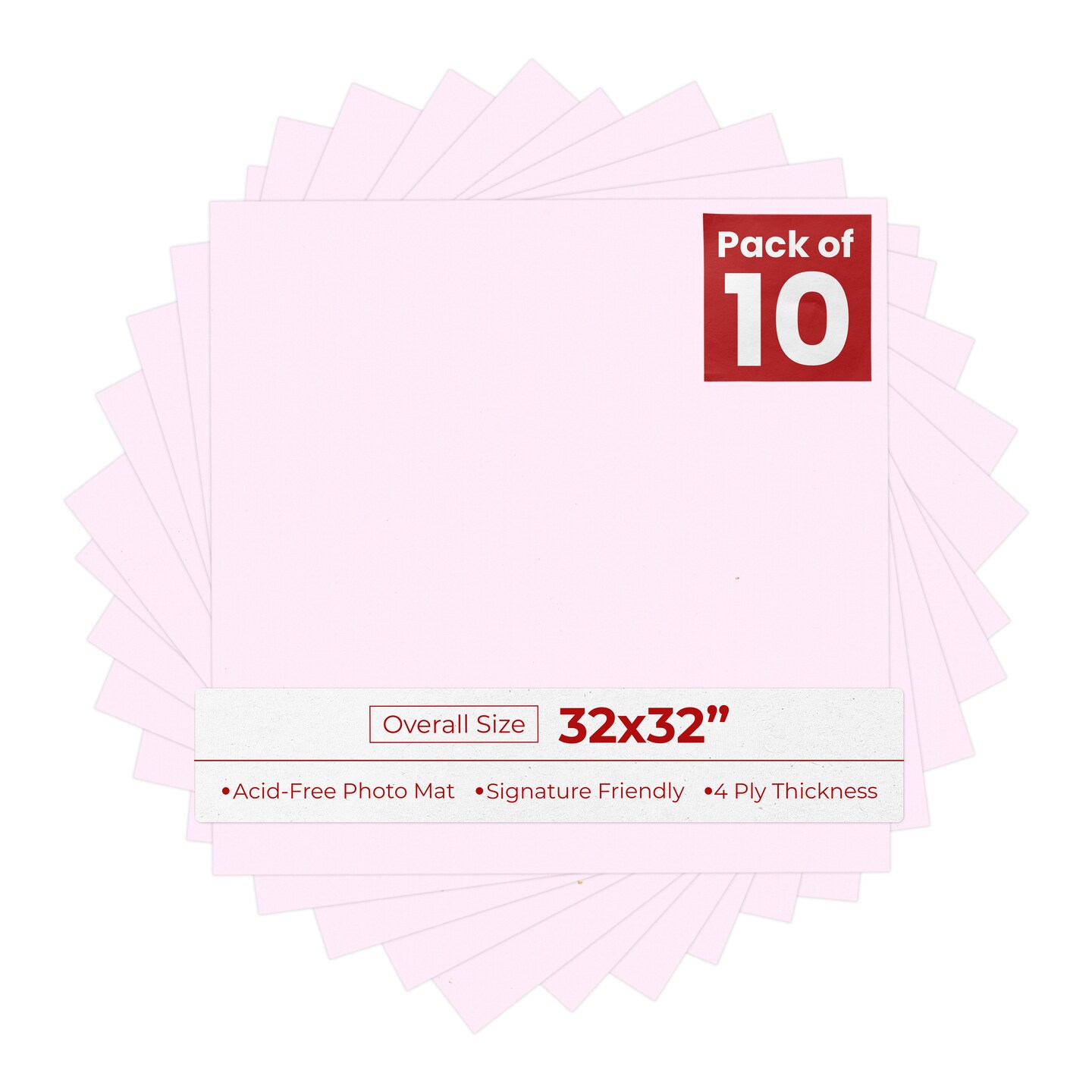 Hollyhock Pink 32x32 Uncut Mat Board - Blank Sheets, No Opening, Color ...