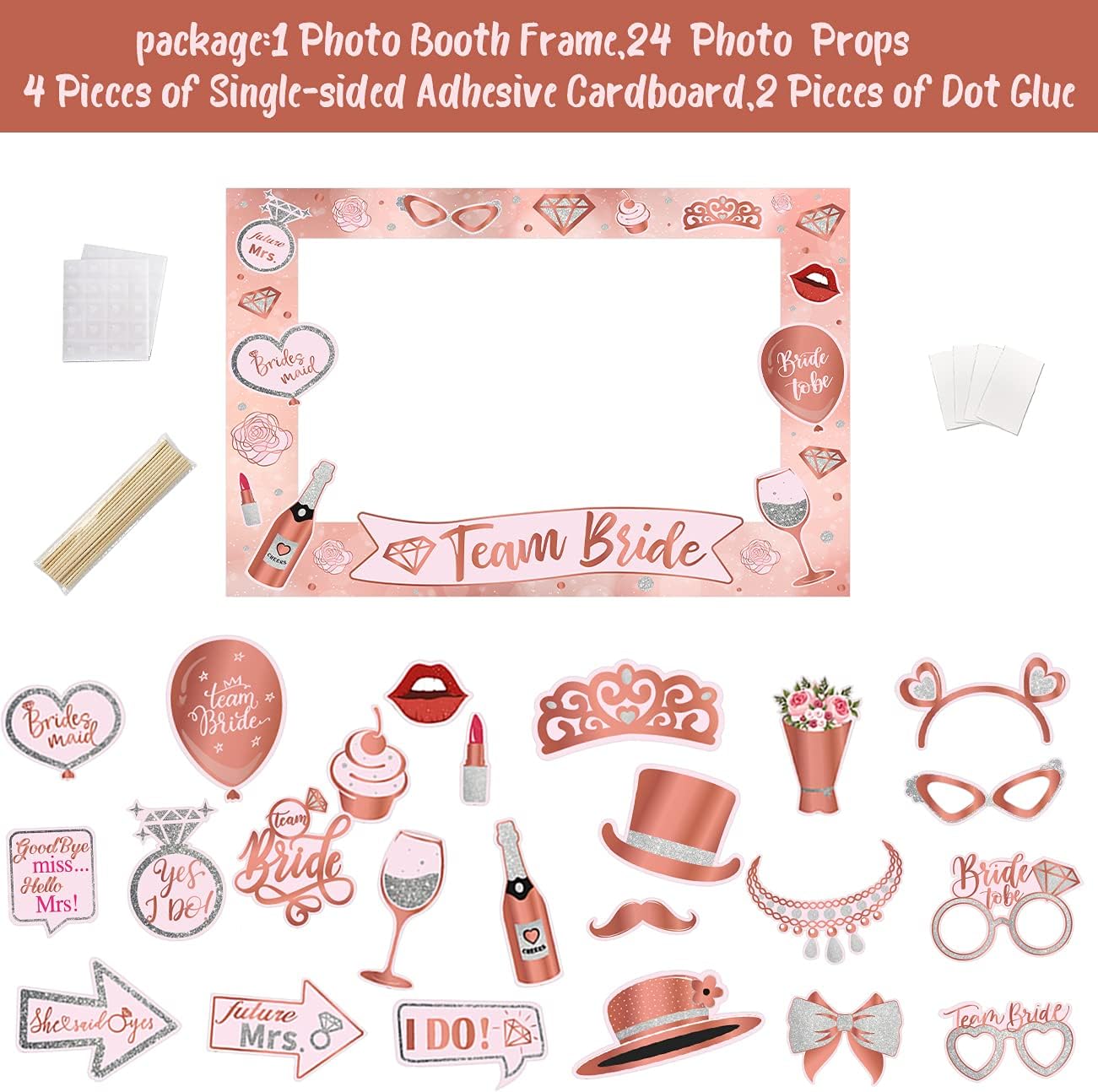 Bridal Shower Decorations Bride to Be Photo Booth Props