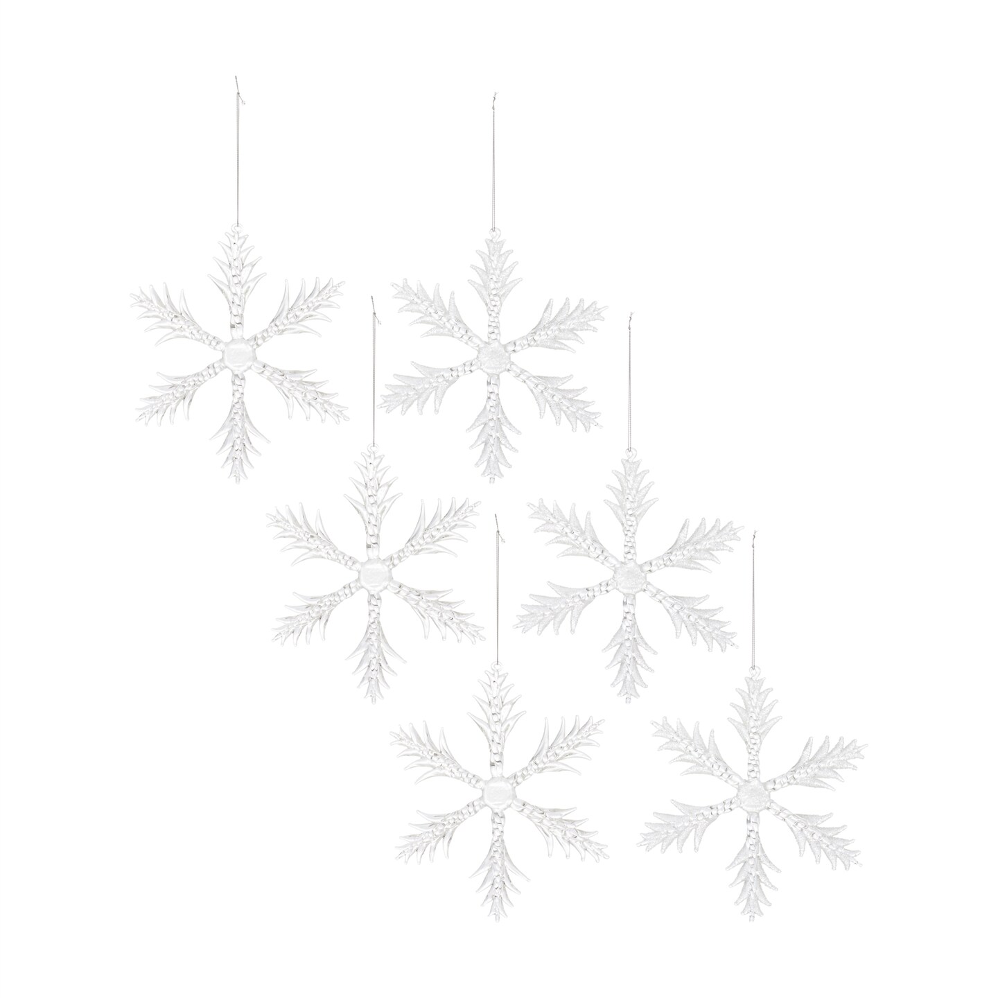Glass Snowflake Ornament (Set of 6)