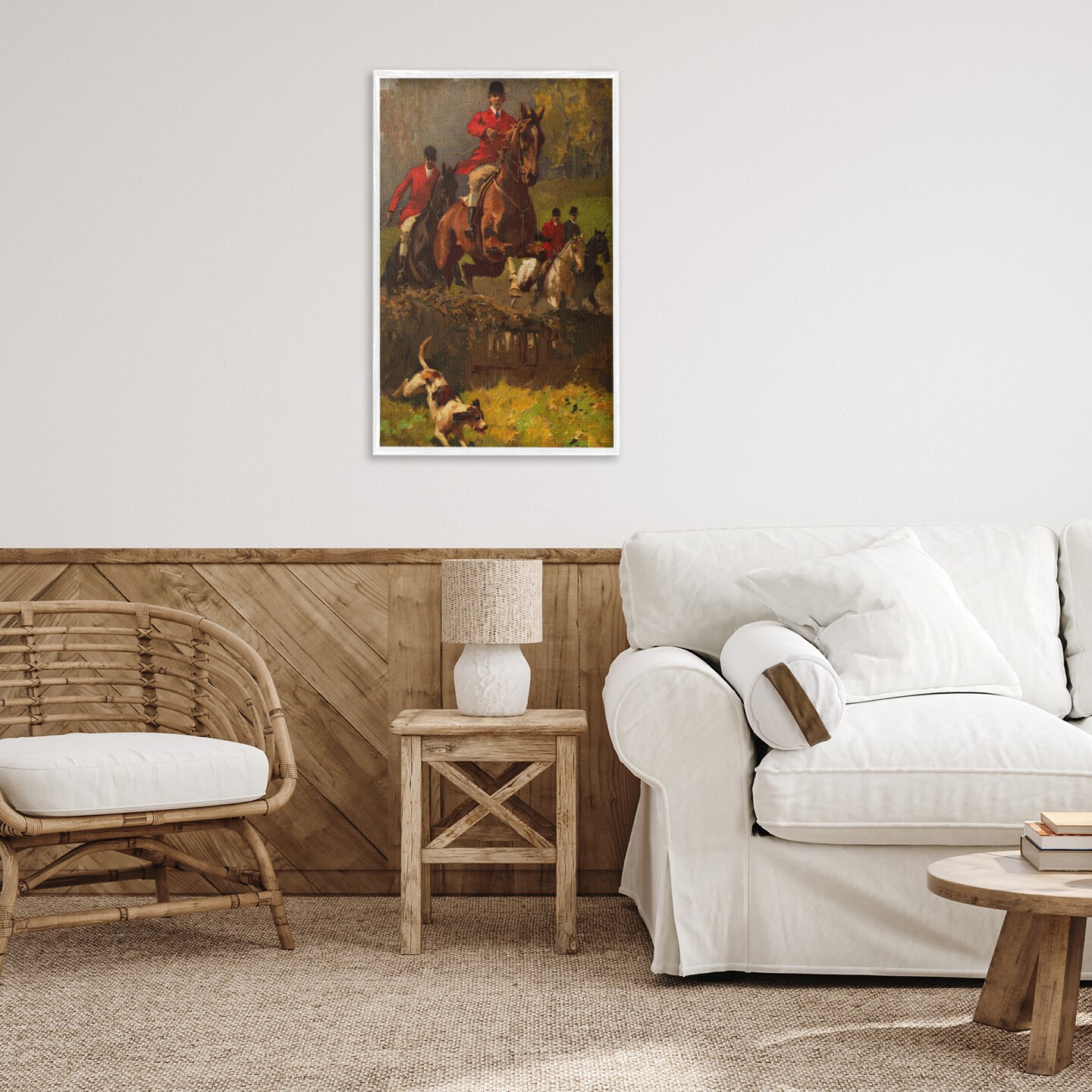 Stupell Industries Classic Hunting Dog Scene Framed Giclee Wall Art Design by Tina Higgins Designs, Inc.