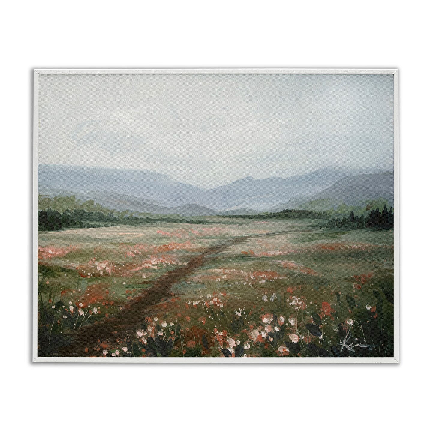 Stupell Industries Path Through Rolling Meadow Framed Giclee Wall Art Design by Lindsay Kivi Fine Art