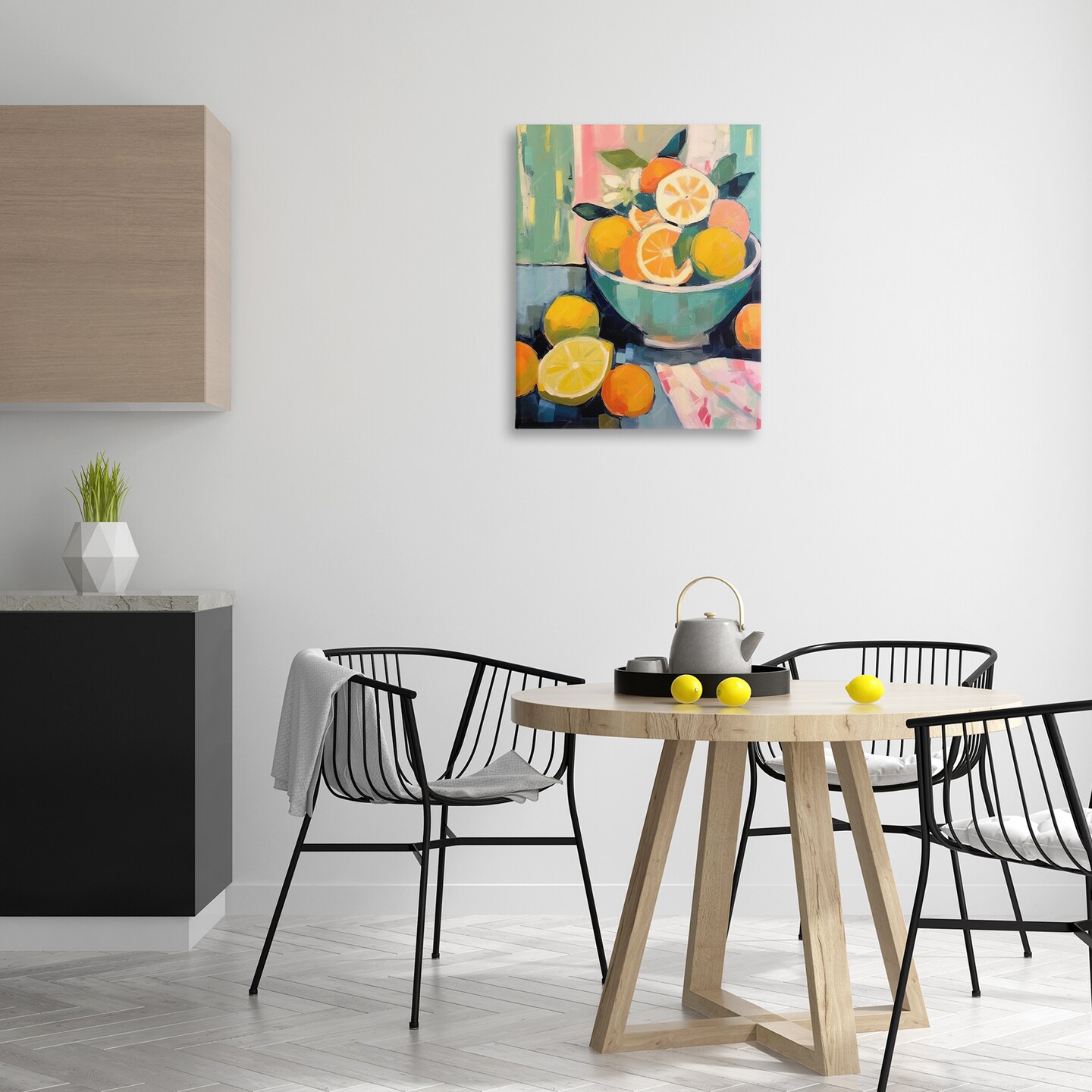 Stupell Industries Orange & Lemon Bowl Canvas Wall Art Design by LSR Design Studio