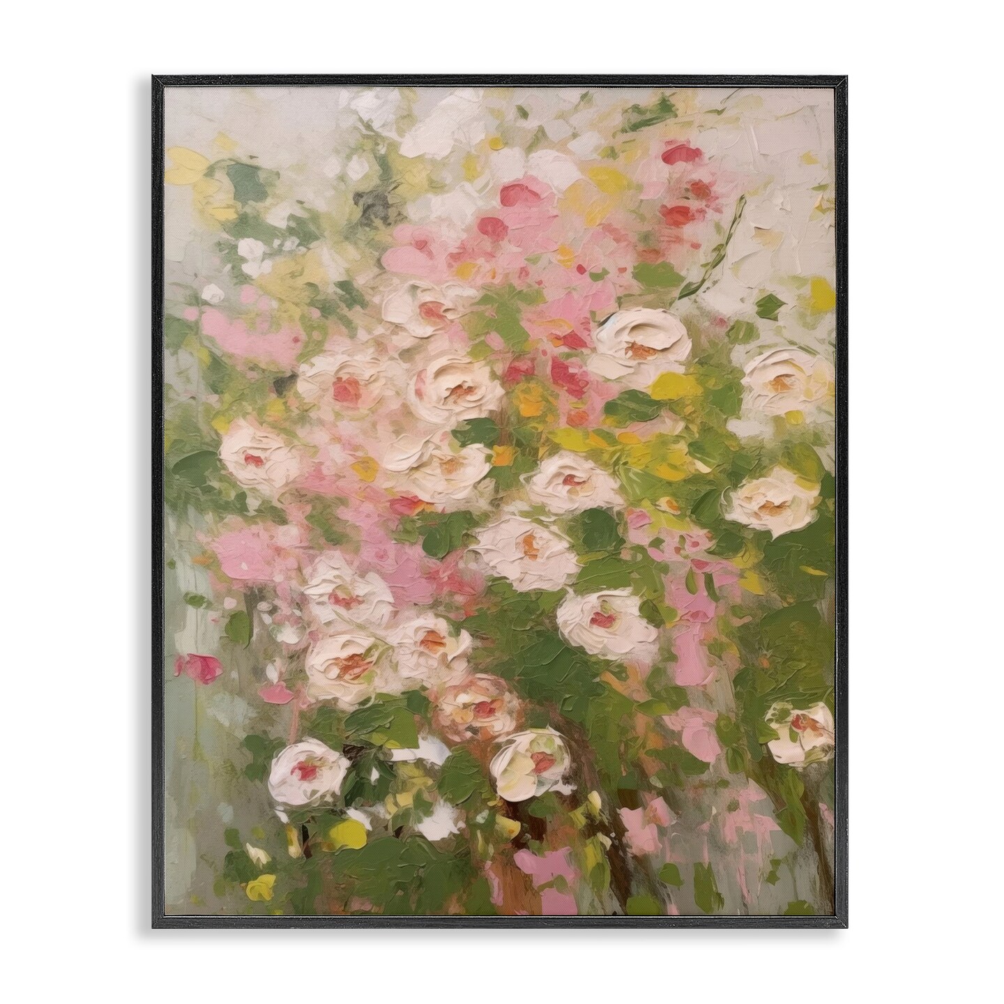 Stupell Industries Vintage Spring Floral Abstraction Framed Giclee Wall Art Design by LSR Design Studio