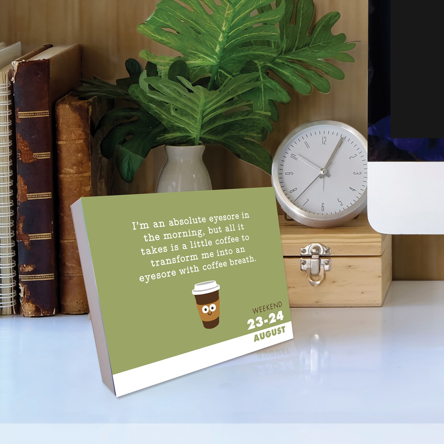 The Art of David Olenick 2025 Box Calendar, Daily Puns / Humor Desktop