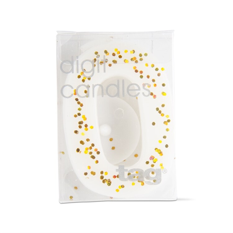 Number 0 Digit Party Candle