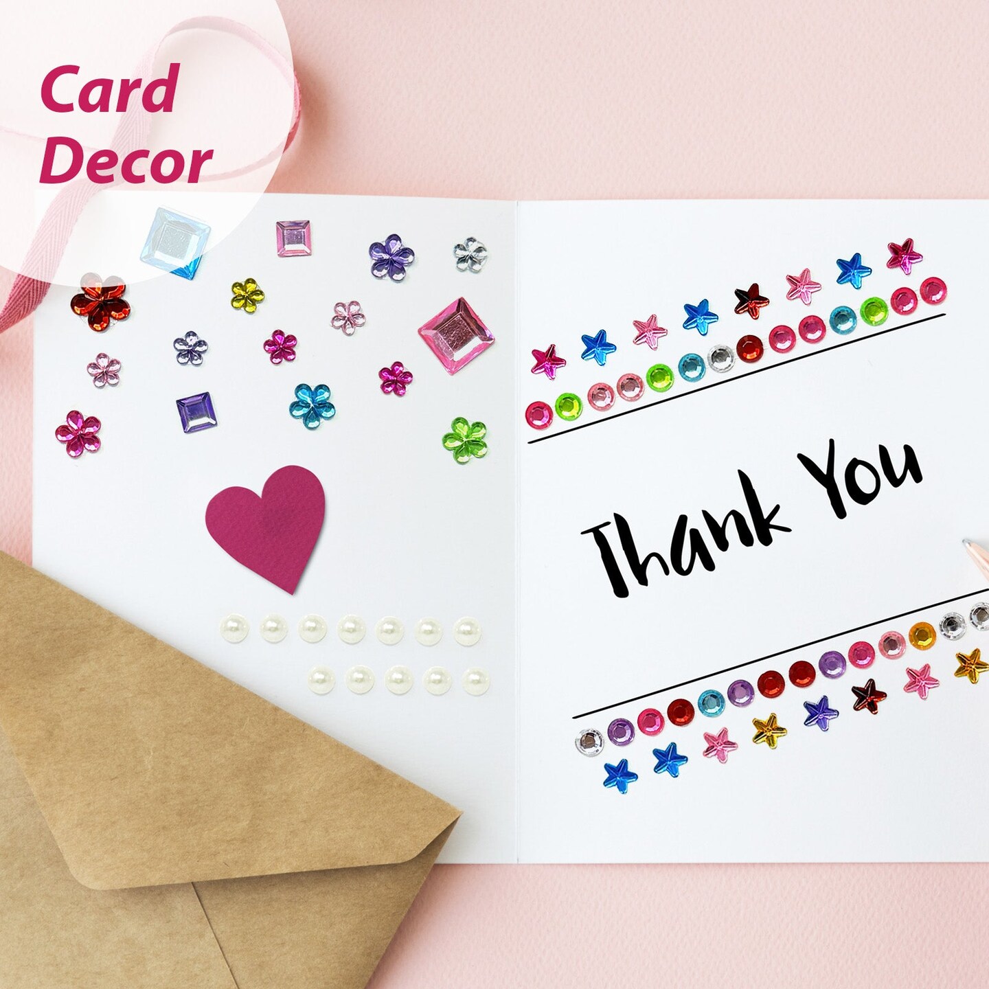 Wrapables 1154pcs Acrylic Self Adhesive Crystal Rhinestone Gem Stickers, DIY, Arts &#x26; Crafts Supplies (9 sheets), Assorted