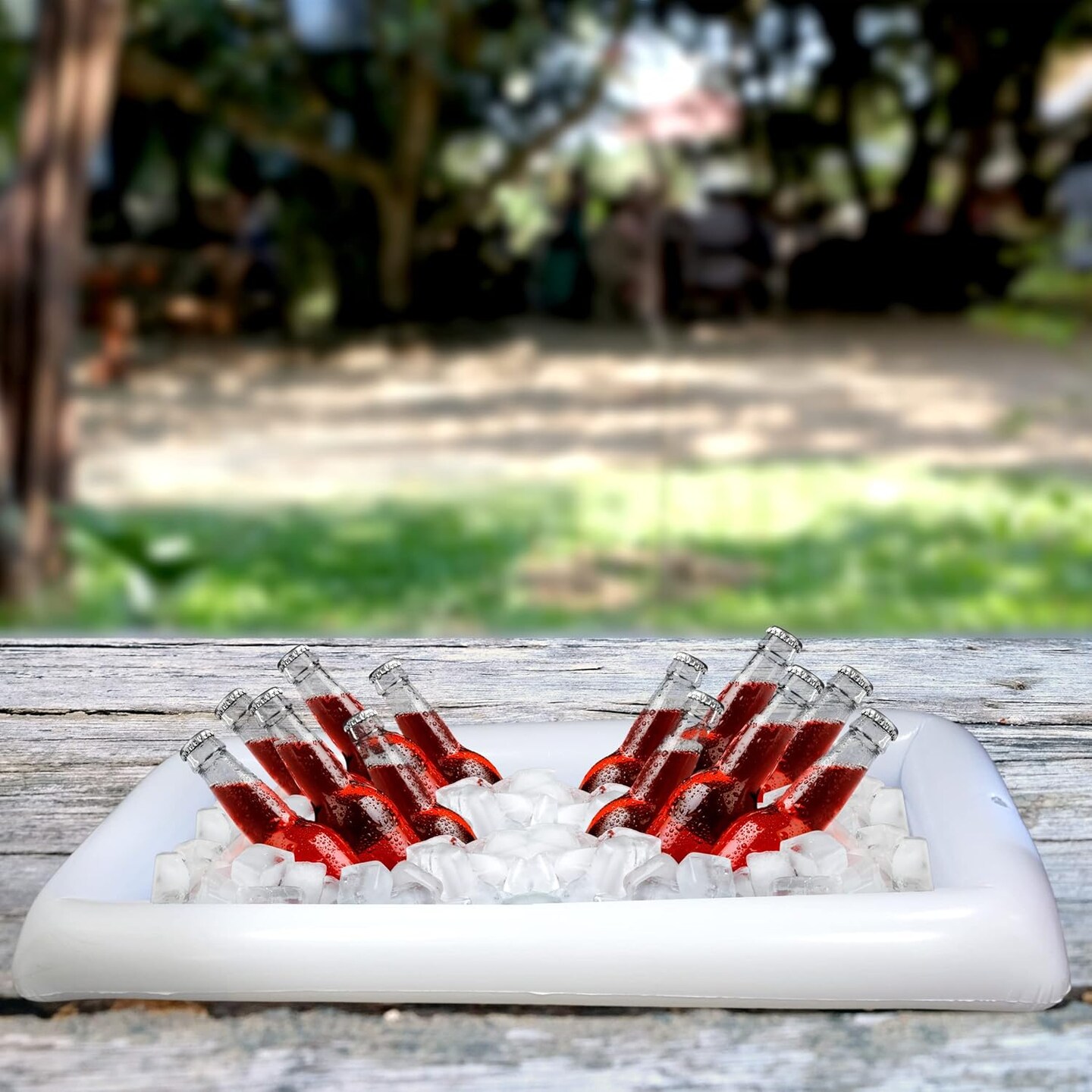 4E's Novelty 1 Pack Inflatable Serving Bar - Iced Buffet Food Serving Tray for Indoor & Outdoor Parties