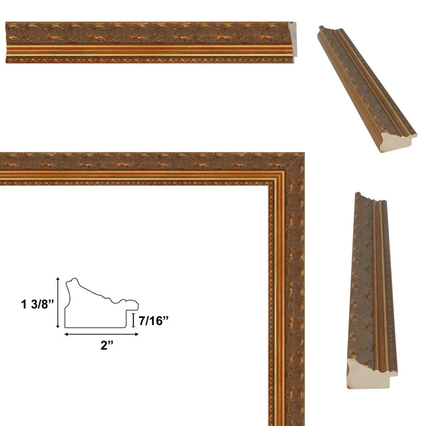 Gold Baroque Ornate Picture Frame 16x20 frame