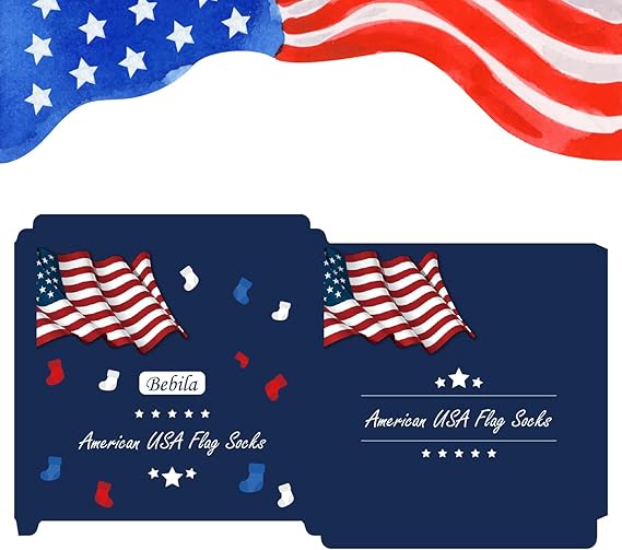 American Flag Socks For Men Or Women Funny 4th July Middle Socks USA Patriotic Freedom Day Gifts