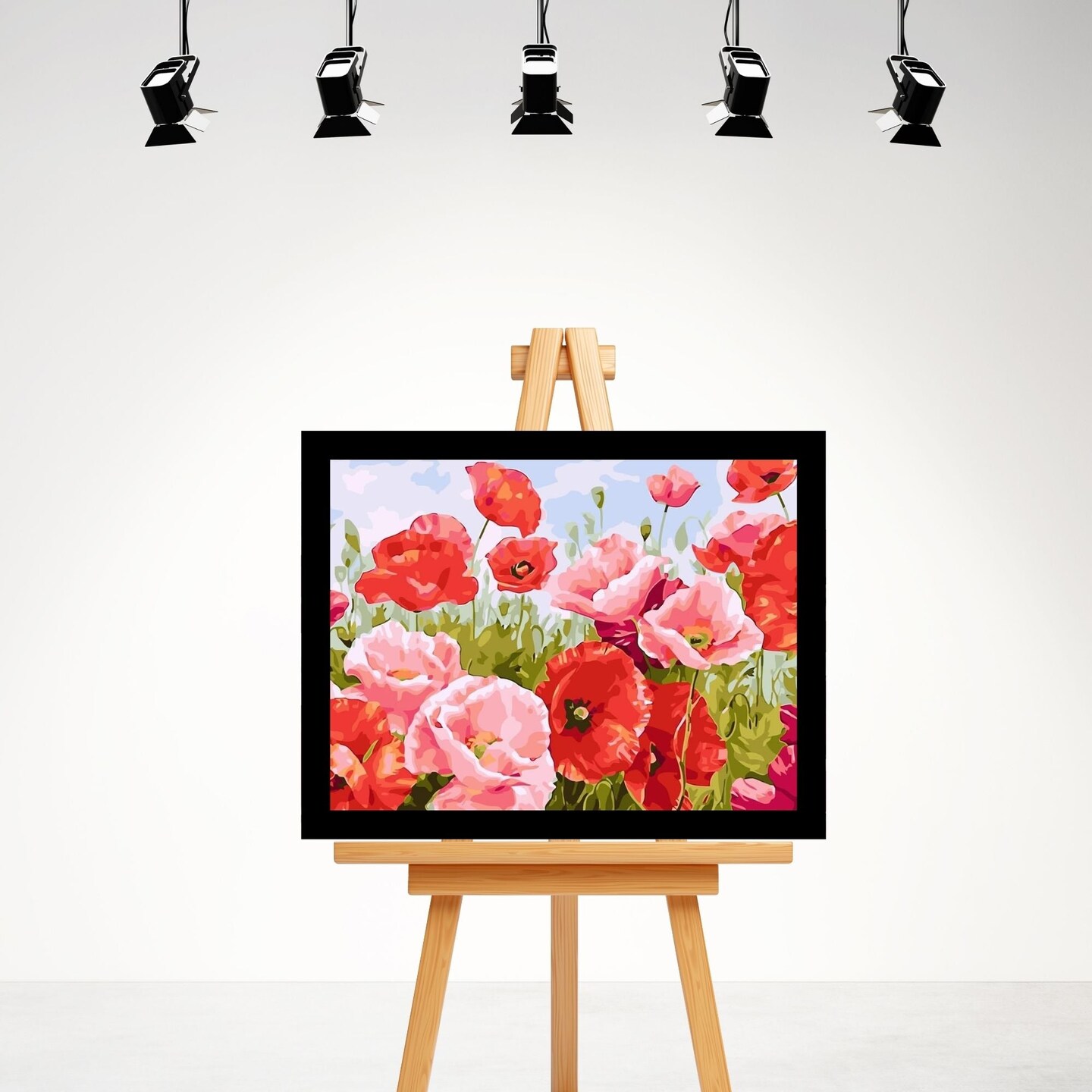 20&#x202F;&#xD7;&#x202F;24&#x202F;in Black Picture Frame for Paintby Numbers 50x60 cm Art