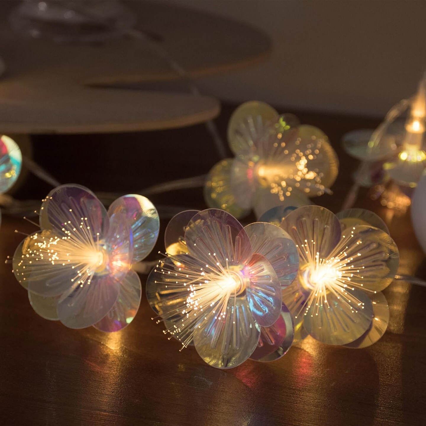 6.5ft 10 LED Flower Garland Lights Fairy Lights for Christmas