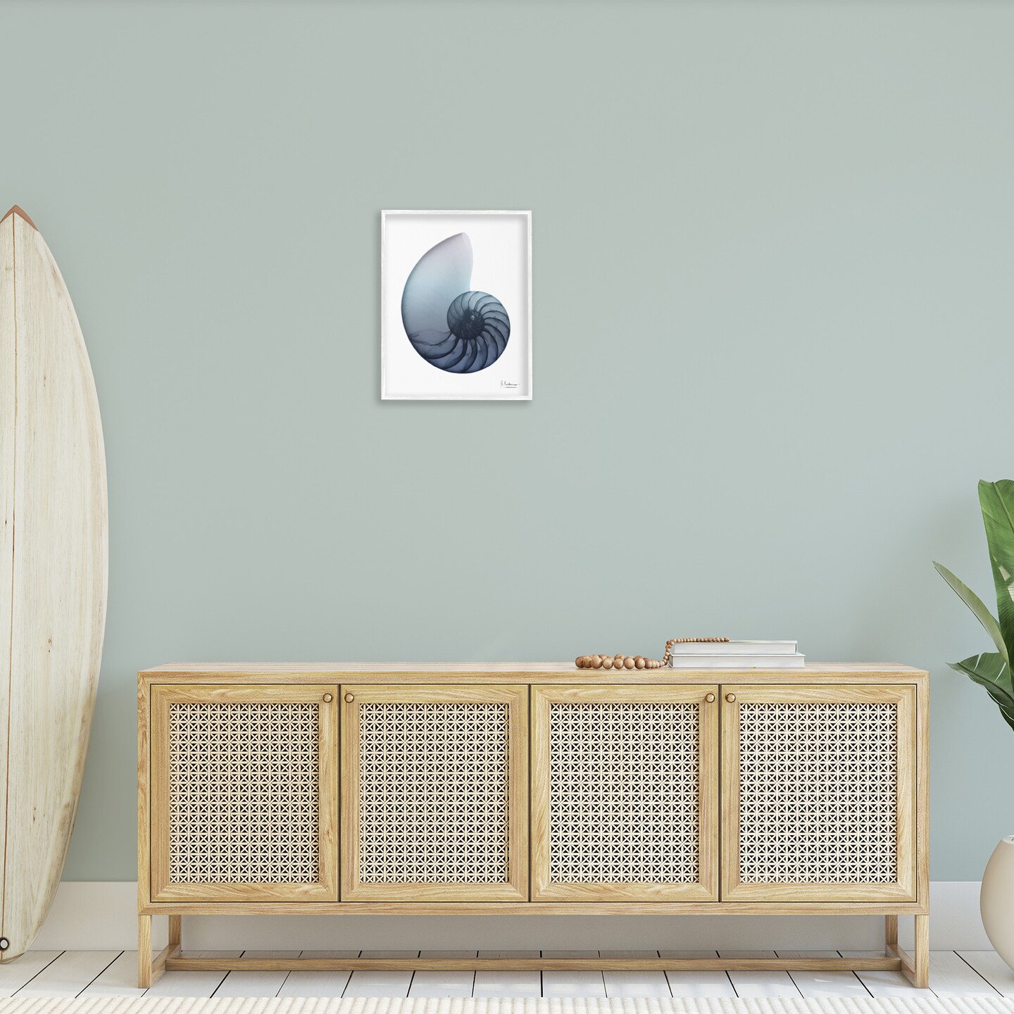Stupell Industries Contemporary Nautilus Shell Framed Giclee Art