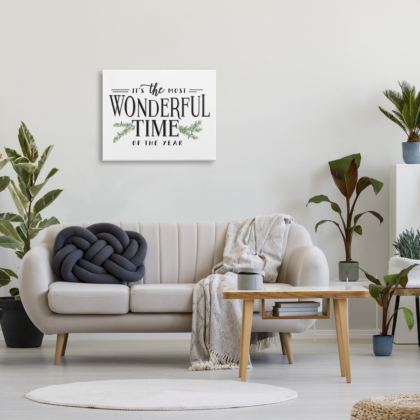 Stupell Industries Classic Vintage Christmas Phrase Canvas Wall Art