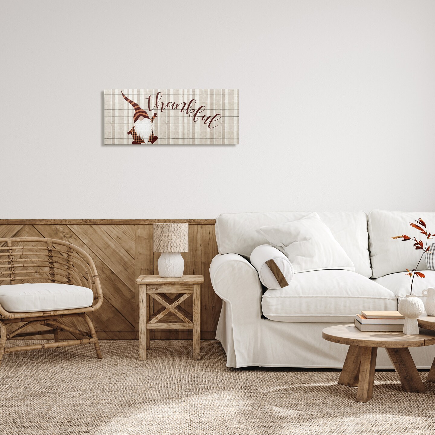 Stupell Industries Thankful Harvest Forest Gnome Canvas Wall Art