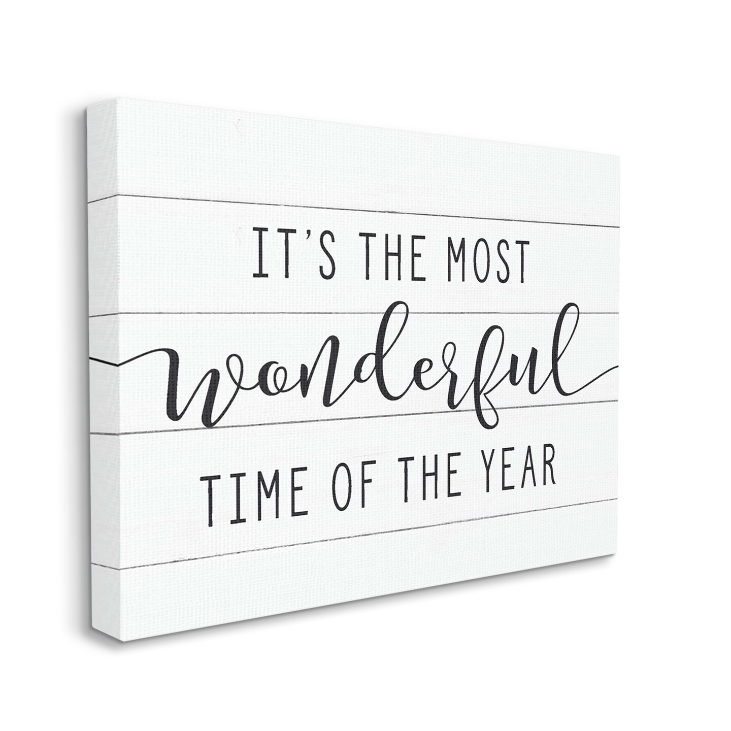 Stupell Industries Most Wonderful Time Rustic Chic Canvas Wall Art