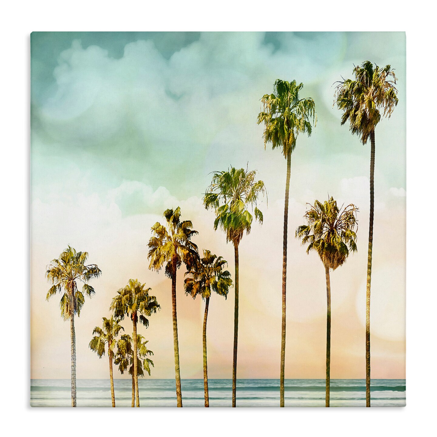 Stupell Industries Tropical Beach Palm Trees Canvas Wall Art