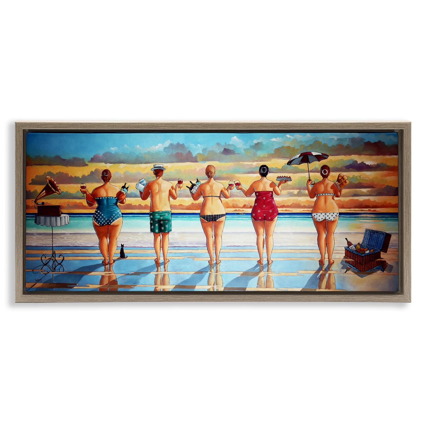 Amazon.com: Stupell Industries Whimsical Summer Beach Ladies