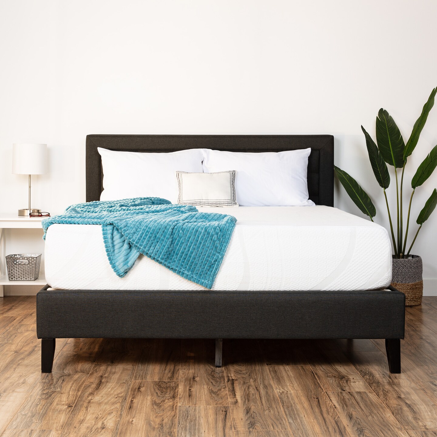 Best Choice Products 12in 2-Layer Medium-Firm Charcoal Gel &#x26; Green Tea Infused Memory Foam Mattress