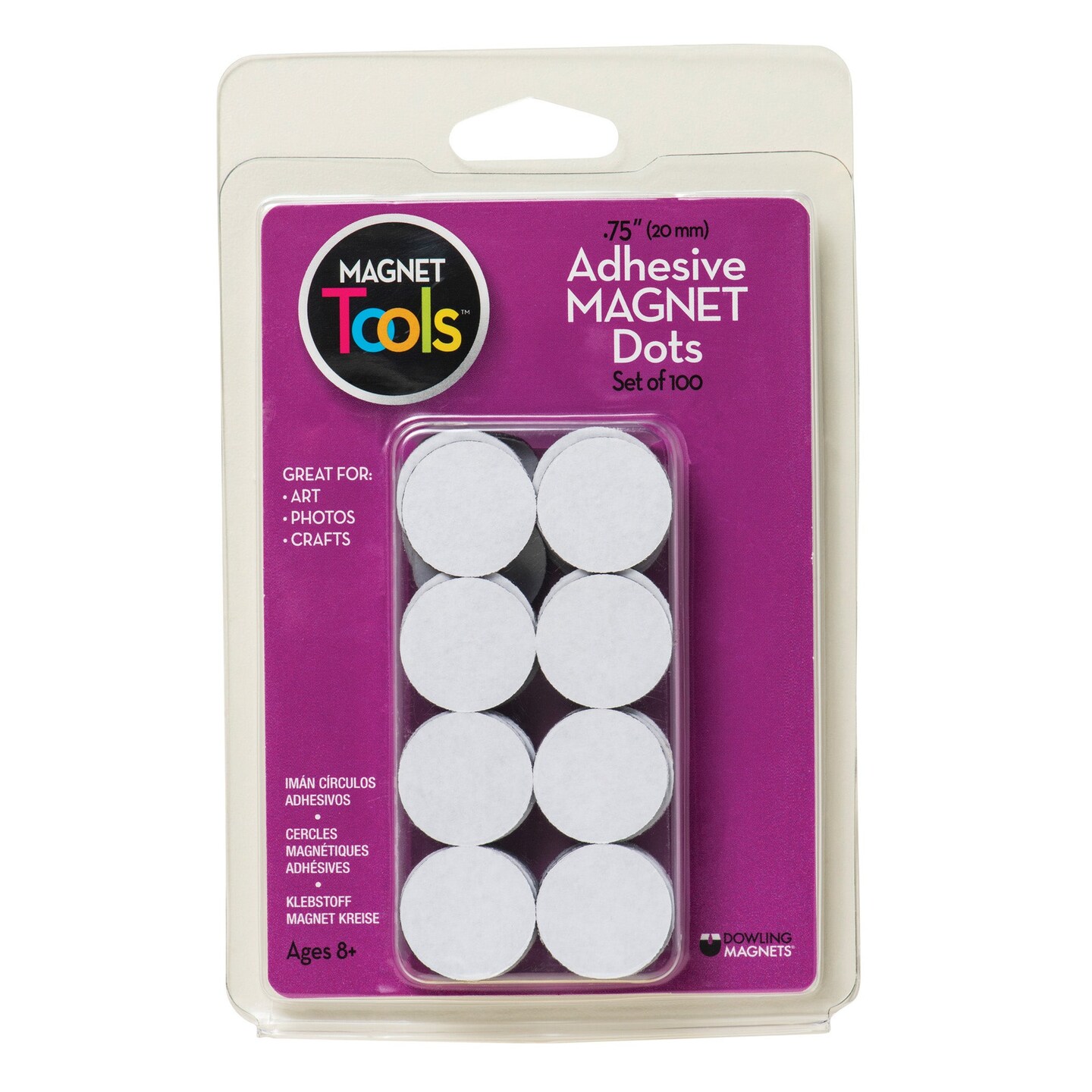 Magnet Dots, 3/4&#x22; Diameter, Pack of 100