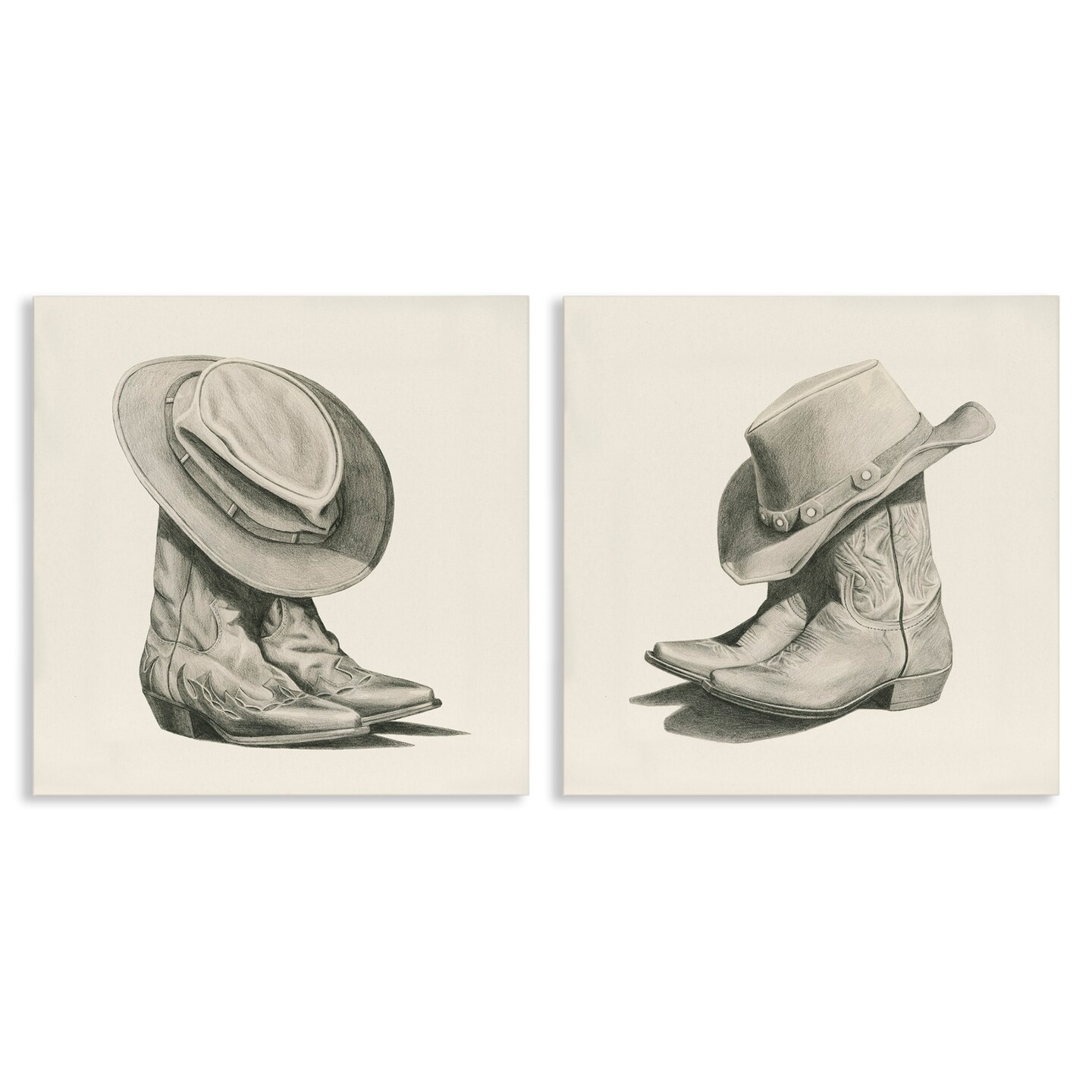 Stupell Industries Rustic Cowboy Boots Canvas Wall Art