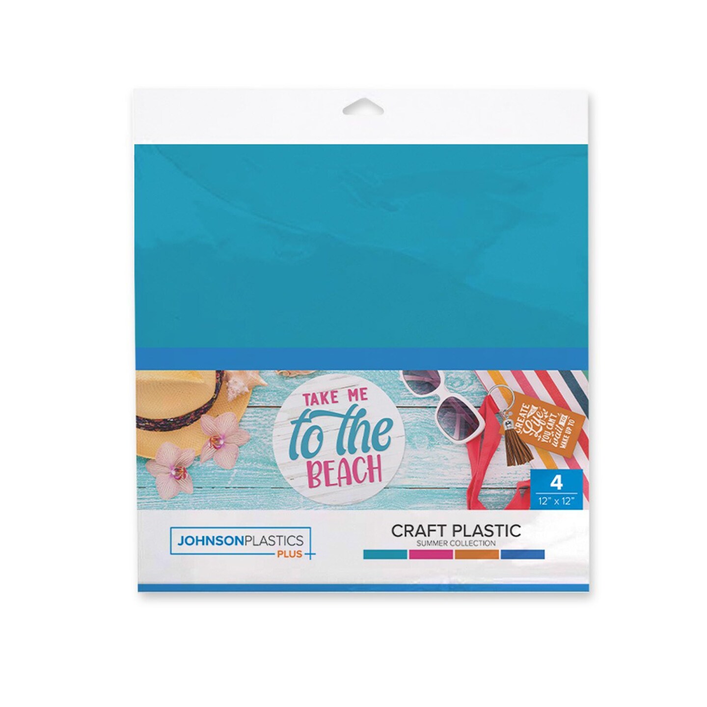 JPPlus Craft Plastic Plastic Craft Sheets for Cricut, Laser Cutter, &#x26; Engraver Use- Summer, 4 Pack