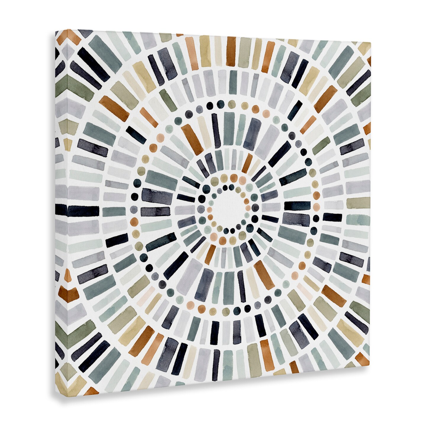 Stupell Industries Abstract Rustic Mosaic Circle Canvas Wall Art