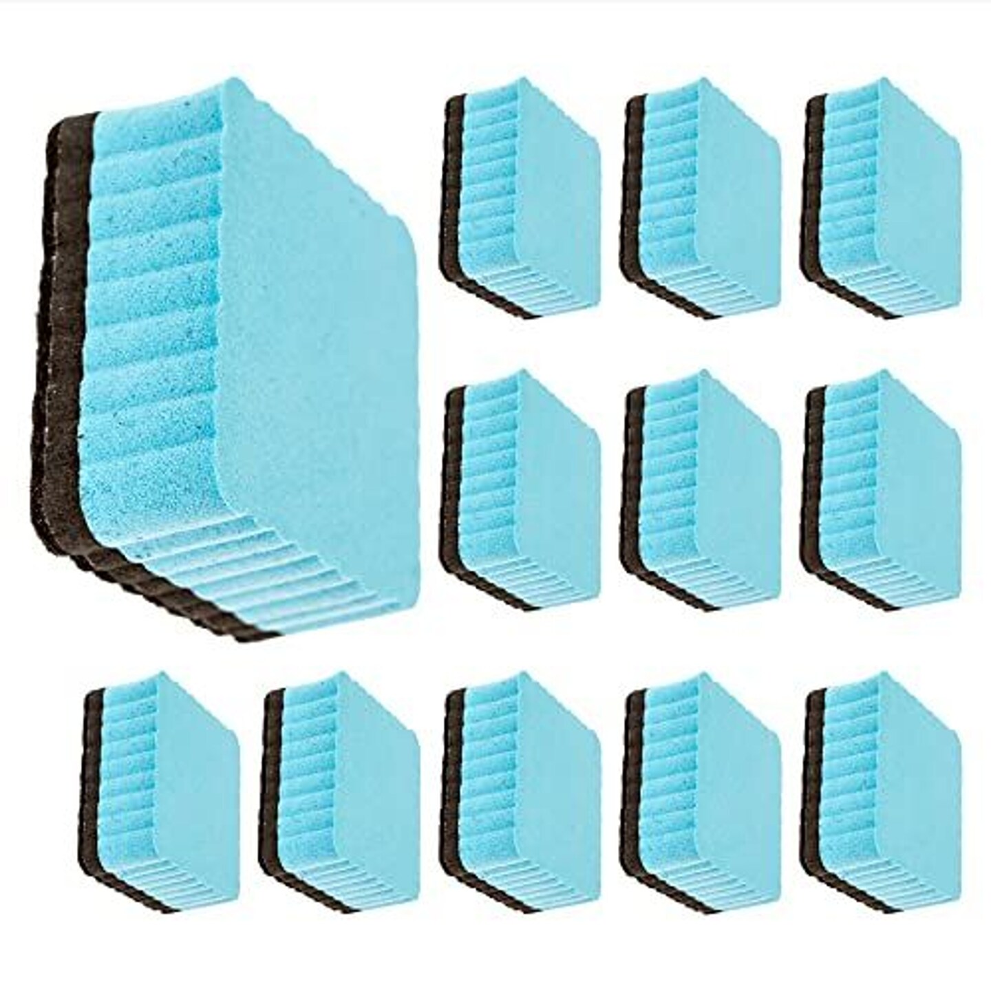 Impresa Mini Dry Erasers - 12 Pack - Small Magnetic Erasers for Whiteboard, Chalkboard, and Memo Boards - Great for Classroom, Office, and Everyday Use at Home - Sticks to Any Magnetic Surface (Blue)